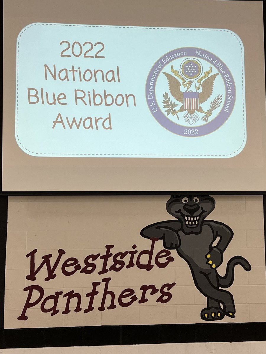 Congratulations to the staff and students at Westside Elementary on their Blue Ribbon status! #npspanthers