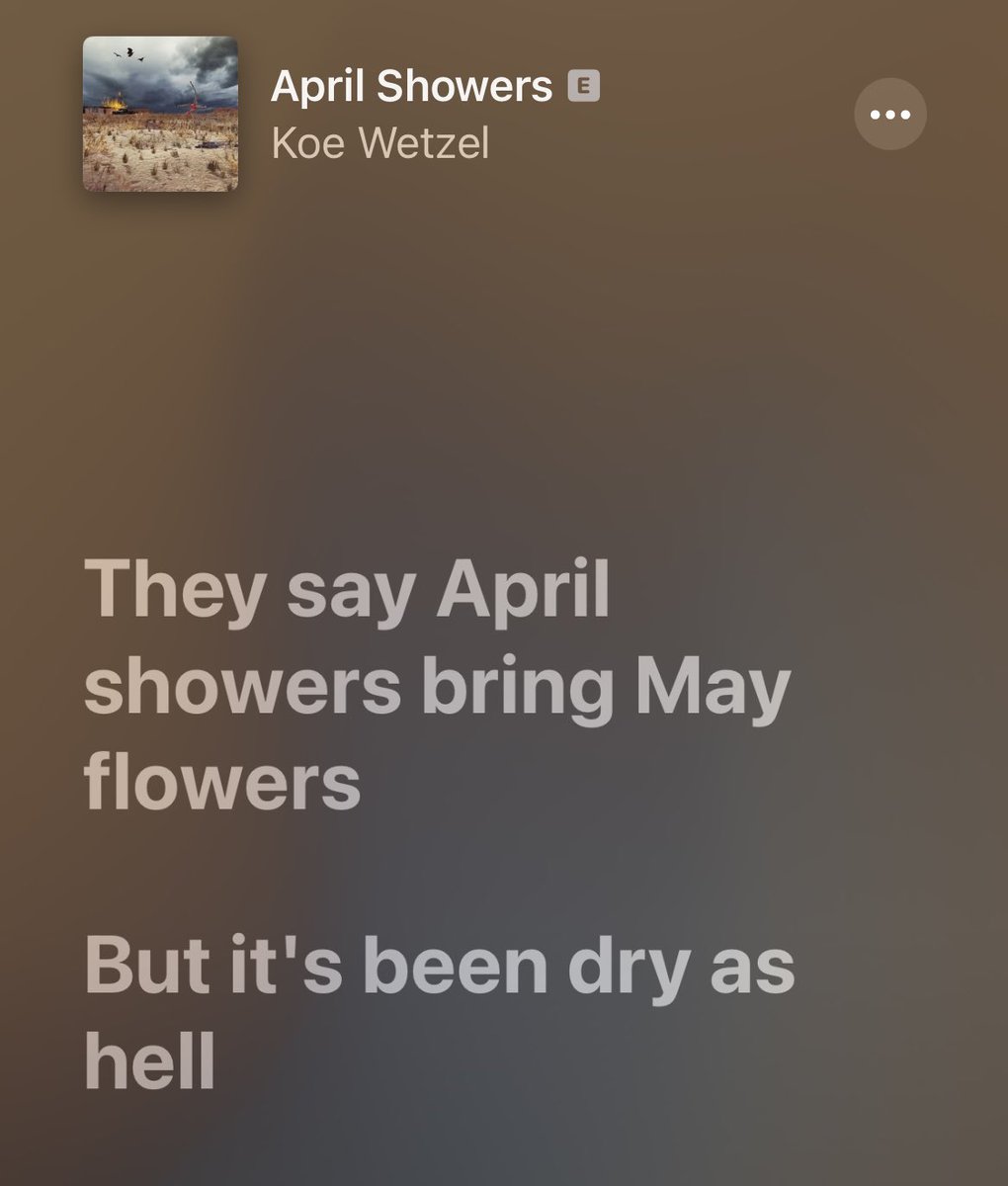 Im not saying it’s your fault <a href="/KoeWetzel/">Koe Wetzel</a> but the Midwest sure has been dry as hell since you’ve released this song