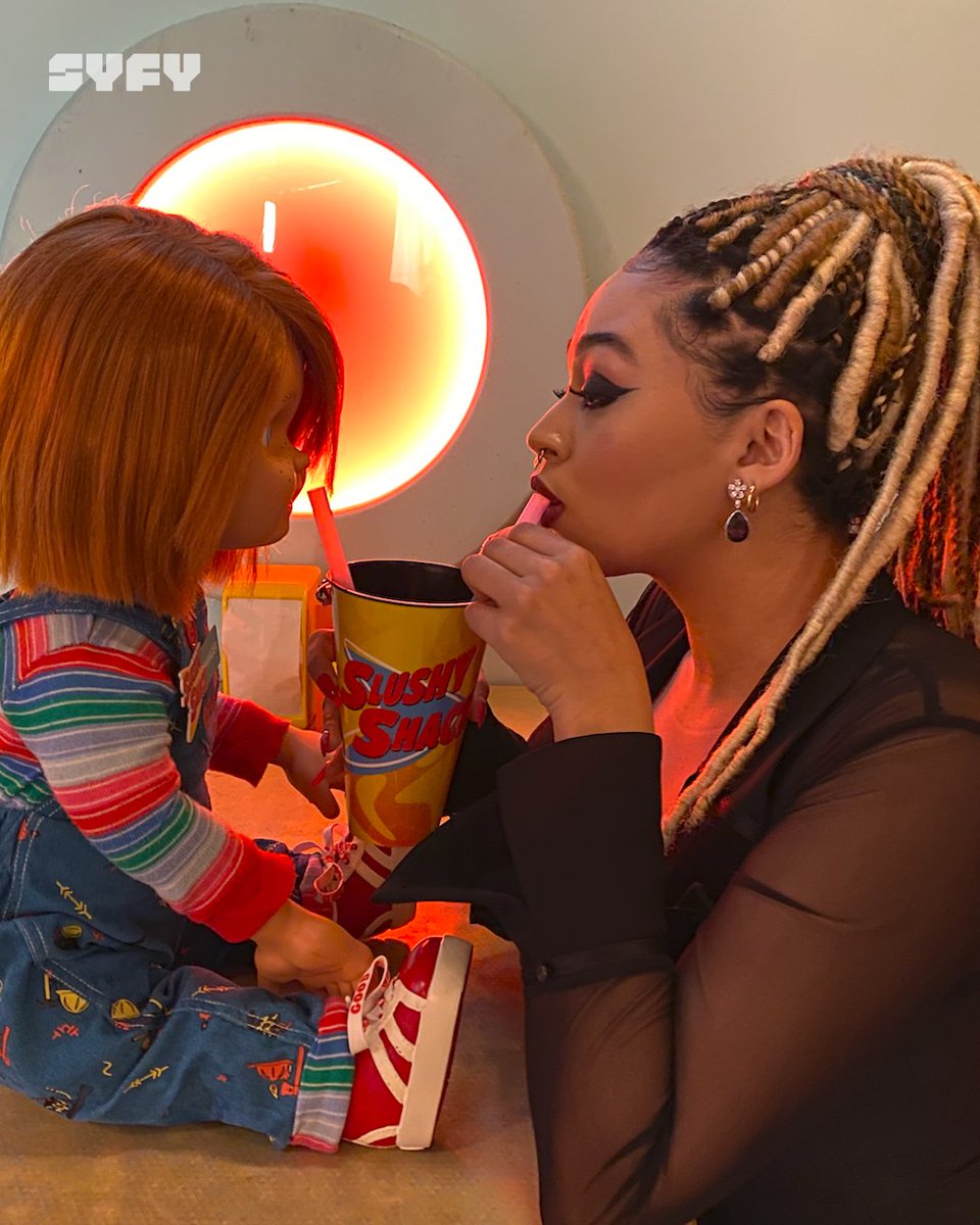 SYFY's tweet photo. When Reginald's away, the killer doll will play. 🔪🔪🔪 Don't miss the premiere of #ReginaldTheVampire following #Chucky, October 5 at 10/9c on SYFY! https://t.co/rRZdMzjWmj