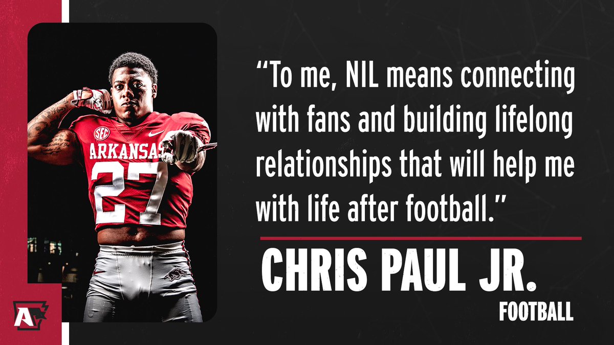 TheFlagshipAR's tweet photo. Georgia native @PoohPaul4 wasted no time in making Arkansas his home. He has used his NIL to create noticeable impact in the NW Arkansas community #BrandAsOne https://t.co/ThUKDwTPRW