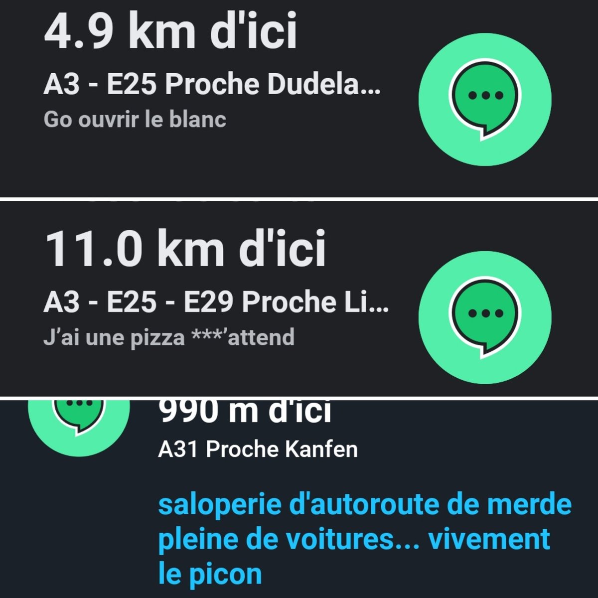 oracle11204's tweet photo. Un retour orienté gastronomie ce soir sur #A3 #A31 🥂 #Luxembourg https://t.co/DchhjoCwmd