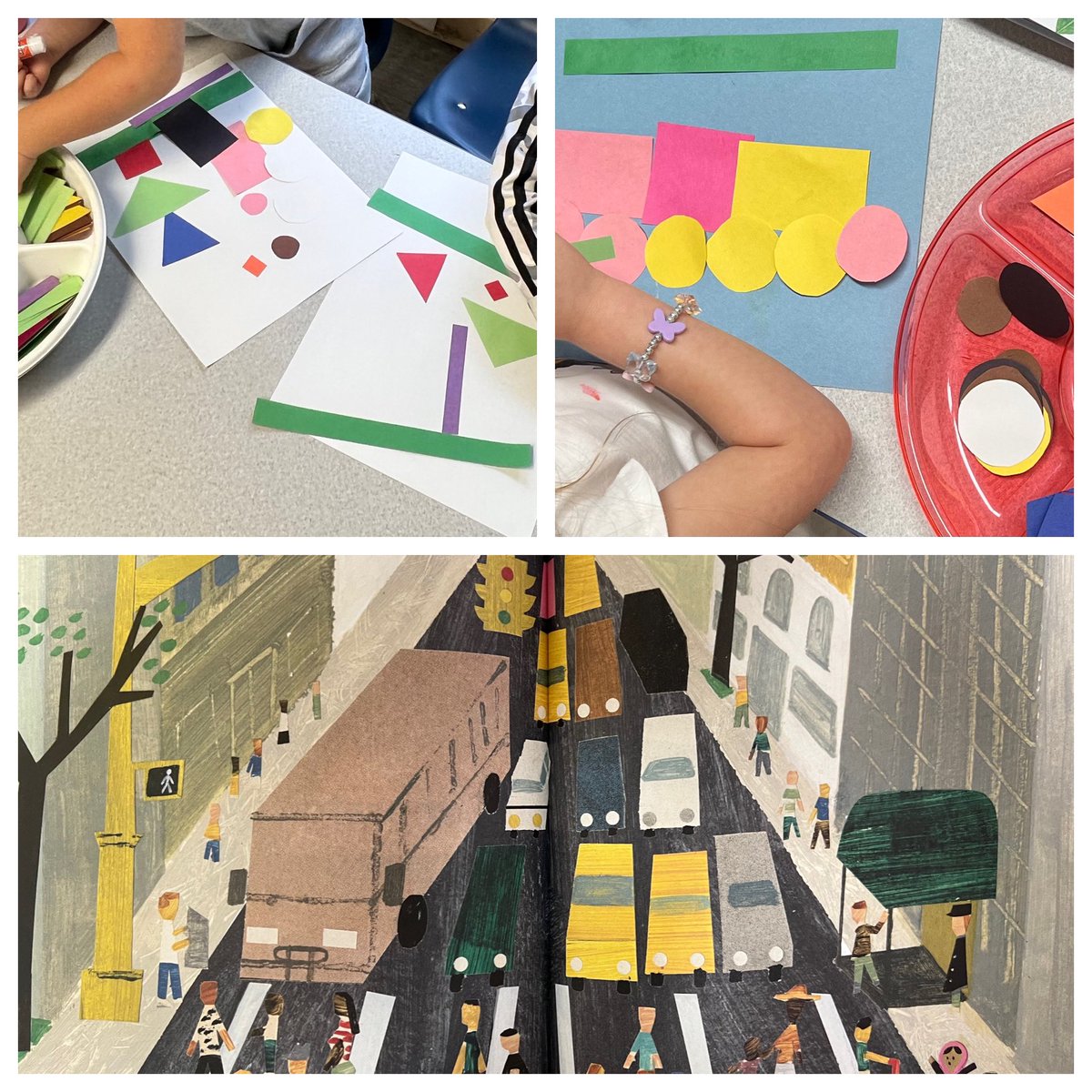 Feeling deep gratitude for a beautiful opening week in Pre-K! Special thanks to <a href="/theartoffunnews/">Christian Robinson</a> for inspiring big art made by these little hands. Christian’s You Matter taught us so much—the importance of every living thing and how to use lines and shapes to illustrate.