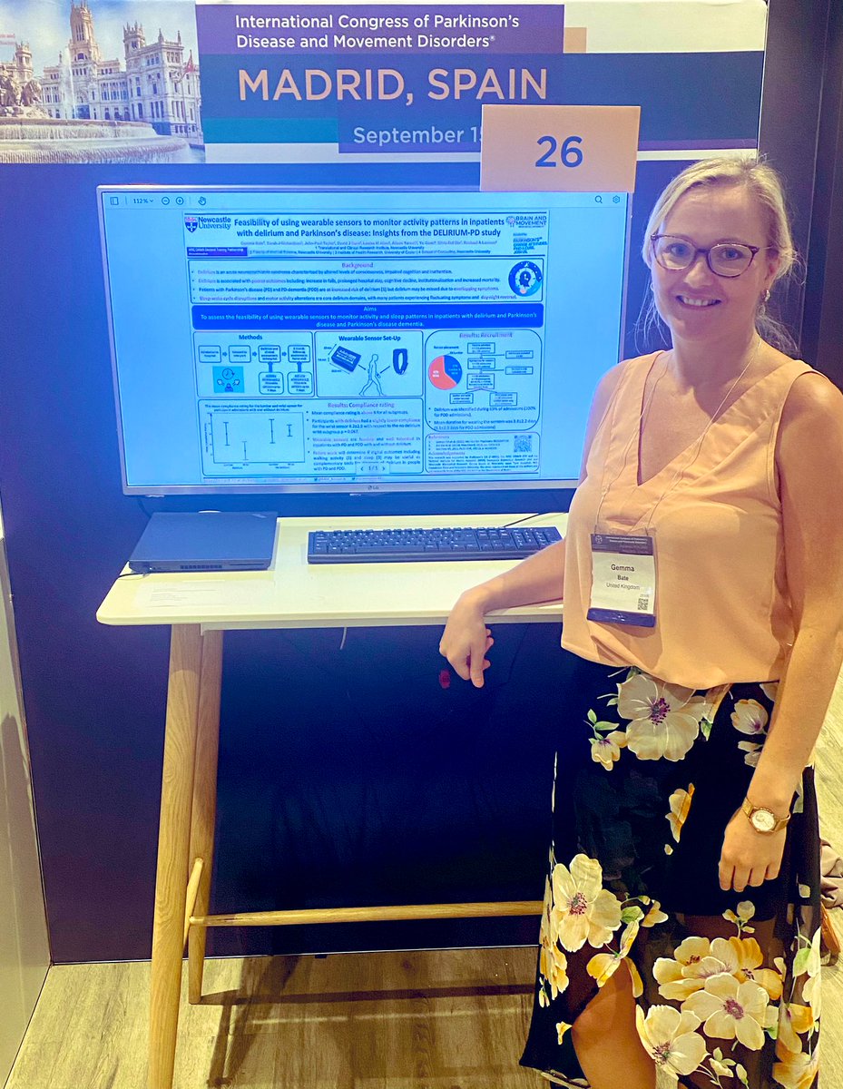 Gemma Bate (@gemmabate81) on Twitter photo Presented our preliminary results in Madrid at the 2022 #MDSCongress #Parkinsons #Wearables #Delirium
‘Feasibility of using wearable sensors to monitor activity patterns in inpatients with delirium and Parkinson’s disease’
<a href="/rachaellawson85/">Rachael A Lawson</a> <a href="/sil_bam/">Silvia Del Din</a> <a href="/AlisonYarnall/">Alison Yarnall</a> <a href="/BAM_Research/">BAM Research Group</a> Presented our preliminary results in Madrid at the 2022 #MDSCongress #Parkinsons #Wearables #Delirium
‘Feasibility of using wearable sensors to monitor activity patterns in inpatients with delirium and Parkinson’s disease’
<a href="/rachaellawson85/">Rachael A Lawson</a> <a href="/sil_bam/">Silvia Del Din</a> <a href="/AlisonYarnall/">Alison Yarnall</a> <a href="/BAM_Research/">BAM Research Group</a>