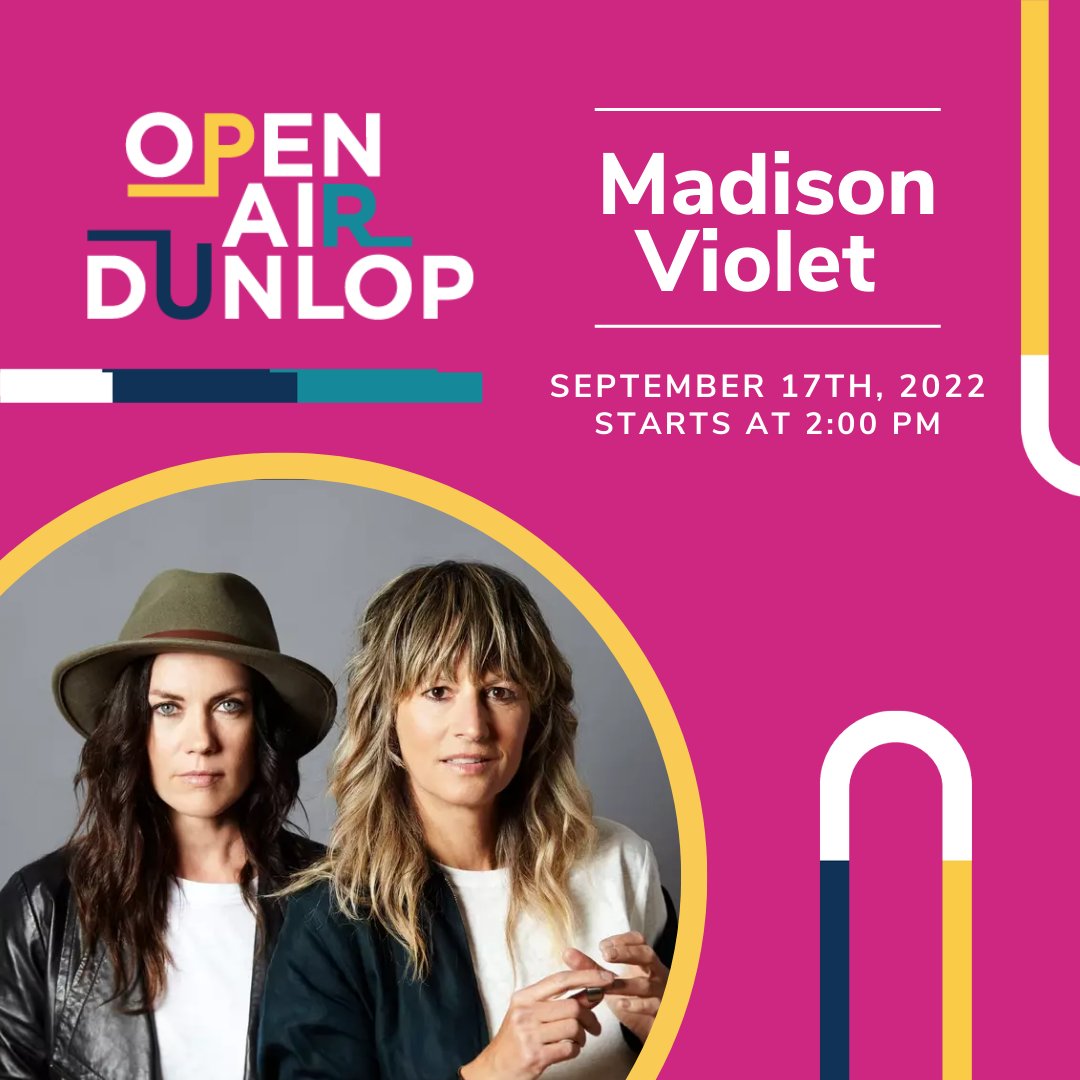 Catch <a href="/madisonviolet/">Madison Violet</a> at 2pm tomorrow taking the Meridian Place stage on Barrie's waterfront! Presented by our friends @DowntownBarrie as part of #OpenAirDunlop. See you there!