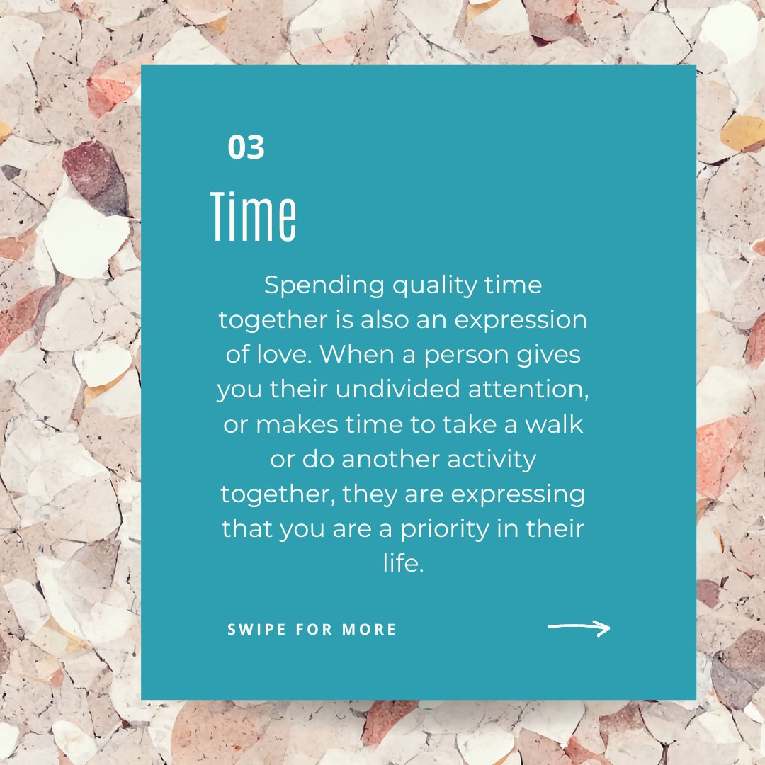 There are many ways of expressing #love, and most people have one or two ways that they most commonly demonstrate affection. It’s important to understand how you and your partner feel and show appreciation, so that you can recognize when they are showing love.