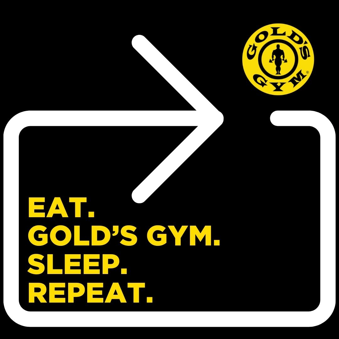 goldsgymbwnj's tweet photo. Eat. Goldโs Gym. Sleep. Repeat.
#GoldsGym #HealthyLifestyle #GymMotivation #GoldsGymFitness #WorkOutWithGoldsGym #Life https://t.co/dA5HuHiOP4
