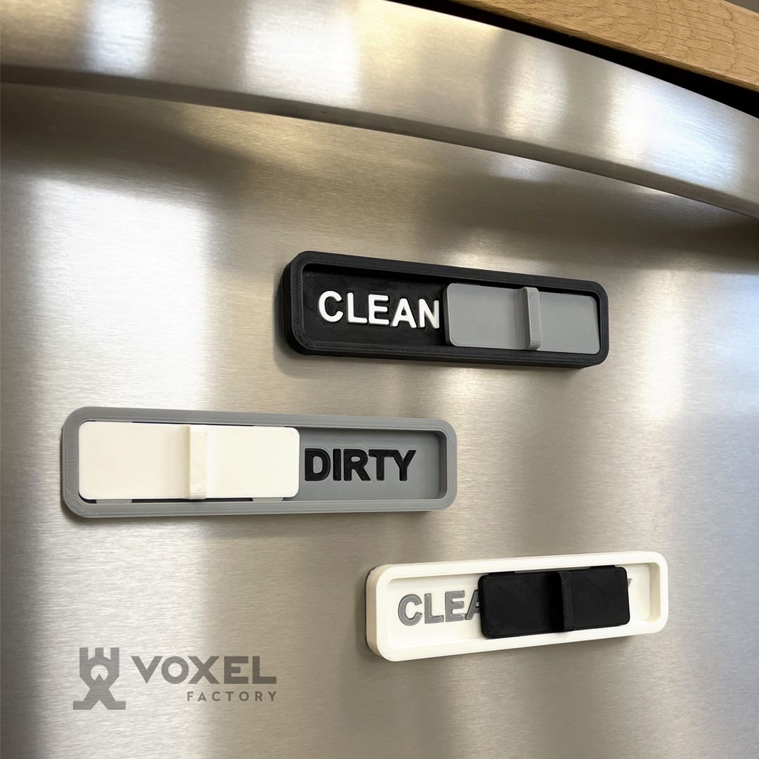 VoxelFactory's tweet image. Dishwasher Clean/Dirty sign 🤩
SO practical !
Material: PolyMax PLA Black, Grey
and White
Print time: 2 hours 24 minutes
Temp: 210/60
Nozzle: 0.4mm
Layers: 0.2mm
Printer: #Prusa i3 MK3S
Design: Tony Cervantes on  @thingiverse 
#3dprint #3dprinter #3dprinting #3dprints #3D