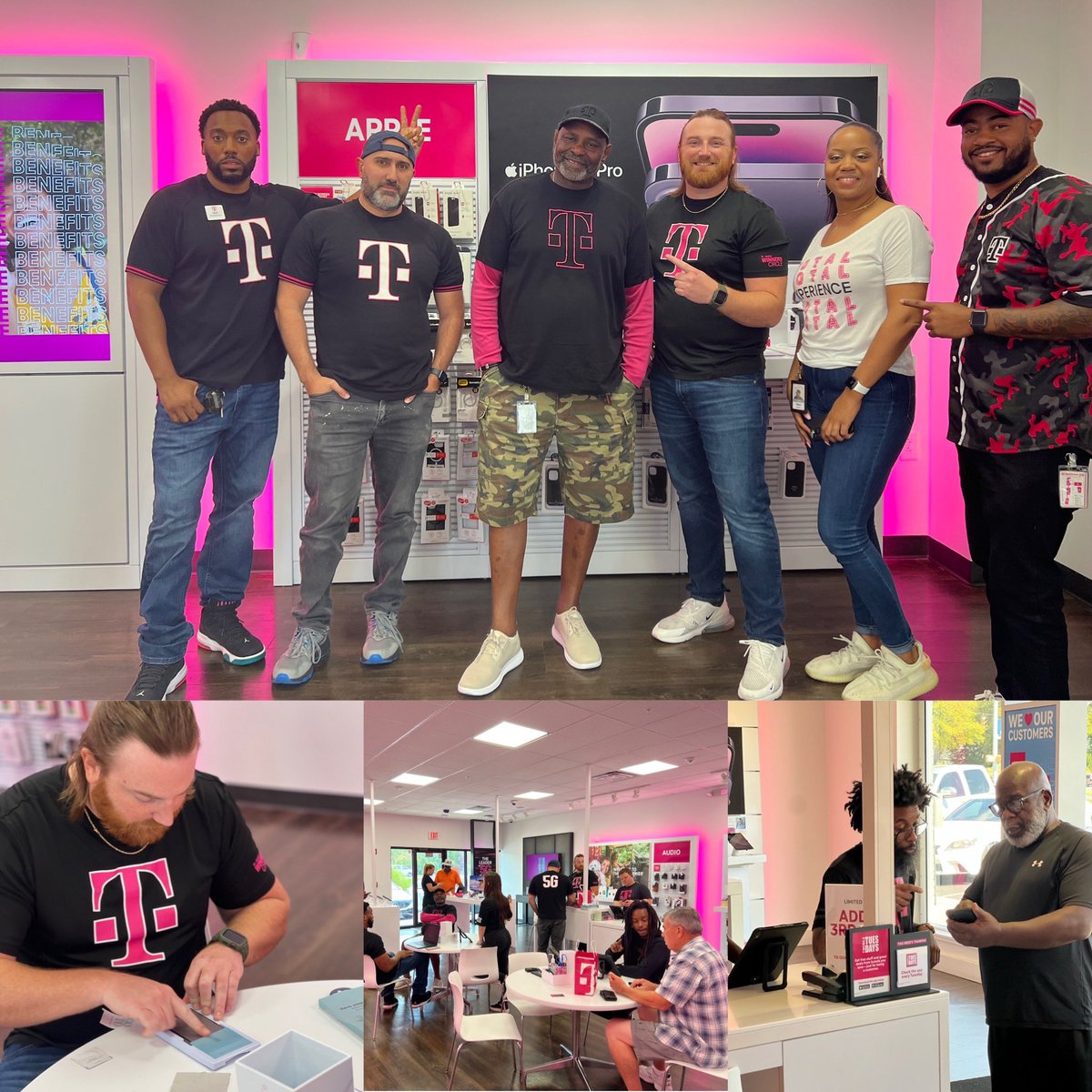🍎 launch day and the Coastal South crew (Care+Retail) partnered in person across several stores in the BHAM area. #TotalExperience #RunasOne @marknolanmfn <a href="/TracyNolan_/">Tracy E. Nolan</a> @Riekeberg205 <a href="/m_wan4life/">Wanny Manasse</a> <a href="/Mary_Houston5/">Mary Houston</a> <a href="/tmoorehutch4/">Tamara Moore-Hutcherson</a> <a href="/KEOdaTKO/">K.O.</a> <a href="/Mykael_Harriell/">Mykael Harriell</a> @ShakithaIke