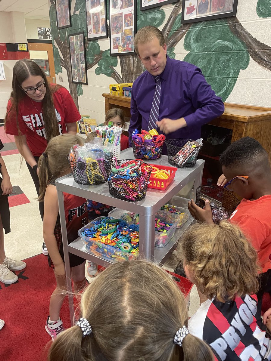 Students picking their prizes as part of our PBIS drawing. #WeAreField