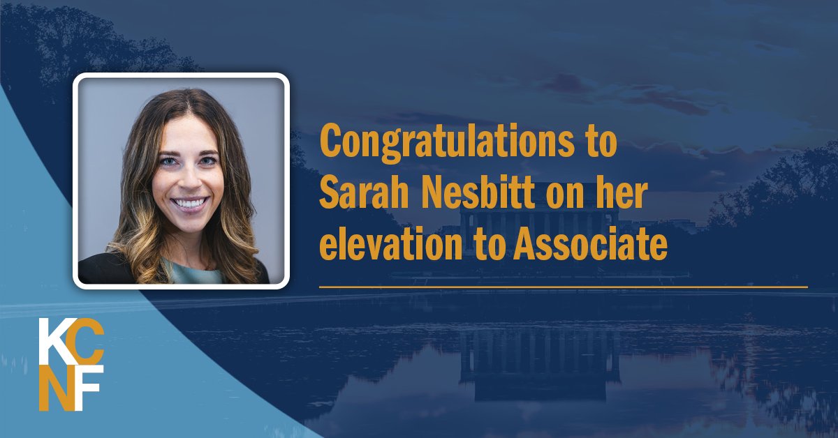 KCNFDC's tweet image. Congratulations to @nesbittsarahe on her well-deserved elevation to Associate. We appreciate her dedication to representing #workers, #employees, and students in employment and #TitleIX matters, and applaud her commitment to advancing #civilrights.
kcnfdc.com/attorneys/sara…
