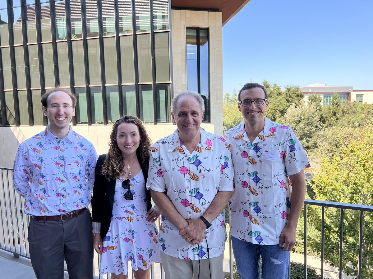 daniela_witten's tweet image. Delighted to be @stanford today as co-organizer (with J Bien and Ryan Tibs) of @robtibshirani’s 65th bday party. 🎈 🎊 🎉 
This morning’s big reveal: lasso-inspired matching outfits.