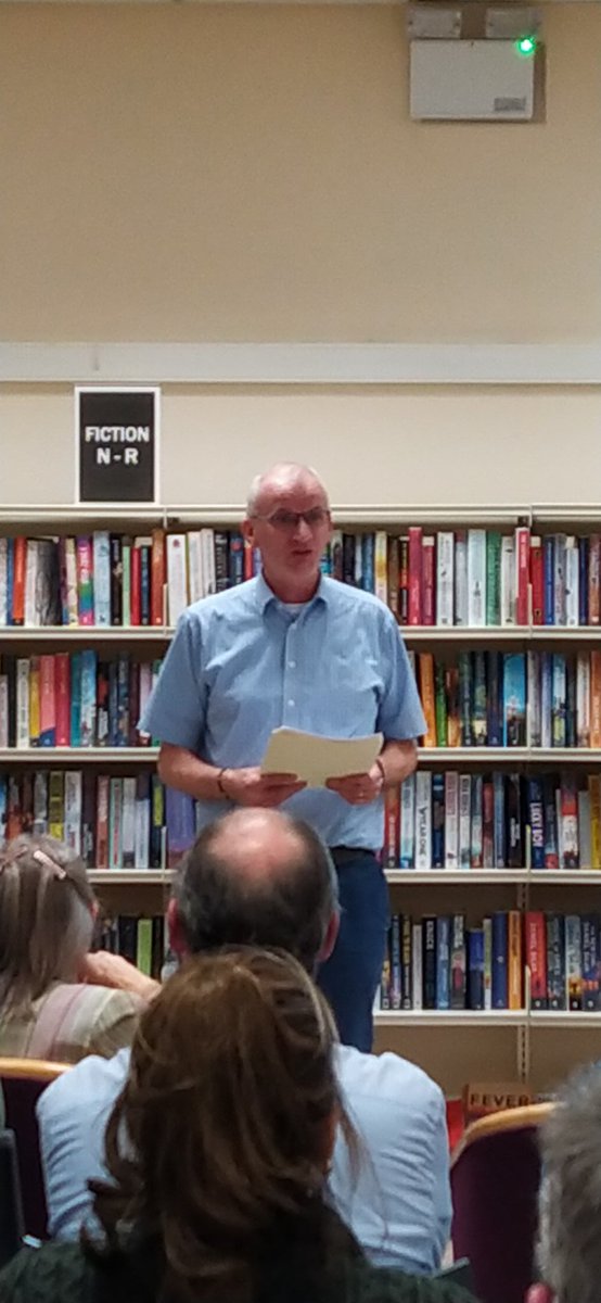 Dan Day's performance of his written piece entitled God's Tears recalls the glorious beauty of the fuschia aka Deora Dé to us at Midleton Area Rivers Group's evening here at the #Library this evening. <a href="/corkcolibrary/">Cork County Council Library & Arts Service</a> <a href="/Corkcoco/">Cork County Council</a> @waterwaysirelan