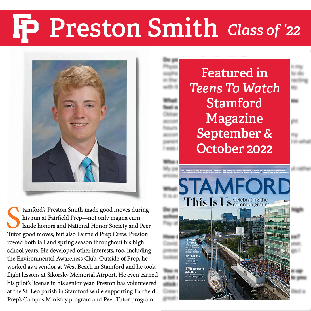fairfieldprep's tweet photo. Congratulations to Prep's Jack McDermott '22 , Preston Smith '22, and James McGarry '22 on being selected as Teens to Watch in Moffly Media's award-winning Connecticut Gold Coast magazines! Read their articles here: https://t.co/mzRhNOsXJn #PrepExcellence #JesuitEducated #AMDG https://t.co/CbVUHJxVNV