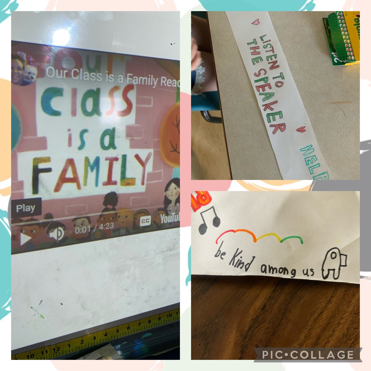 We welcomed some new friends into our classroom today! We read Our Class is a Family and created a friendship chain describing how we can treat each other as a family in 3 Walker. #buildingrelationships