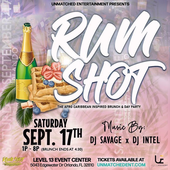 DJSavage305's tweet photo. Your favorite Brunch &amp; Day Party returns SATURDAY September 17th. 

Brunch til 4:30 party til 8 🕺🏿💃🏿

Vibes 🎶 provided by 
@djsavage305 @djintel_ts 

Bottomless Brunch | Bottomless Vibes

Visit https://t.co/yQ6YinJCus for tickets and more info

21+ to attend 🚨 https://t.co/Rhm6yfXiOw