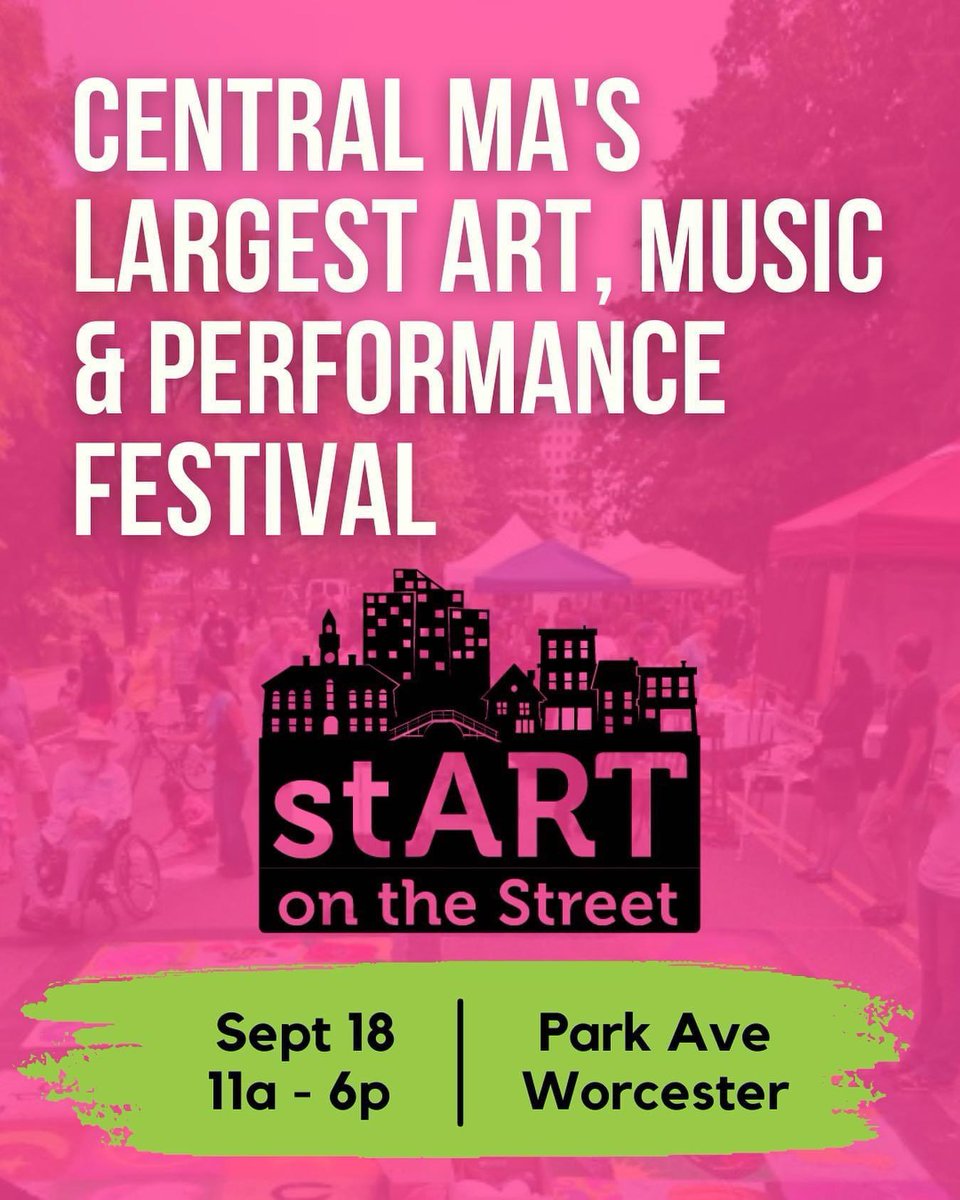 Join us this Sunday, September 18th at <a href="/stARTonthStreet/">stART on the Street</a>. The <a href="/worcesterarl/">Worcester ARL</a> booth will be on the corner of Elm Park, by Elm and Pleasant Streets. Looking forward to seeing you there!