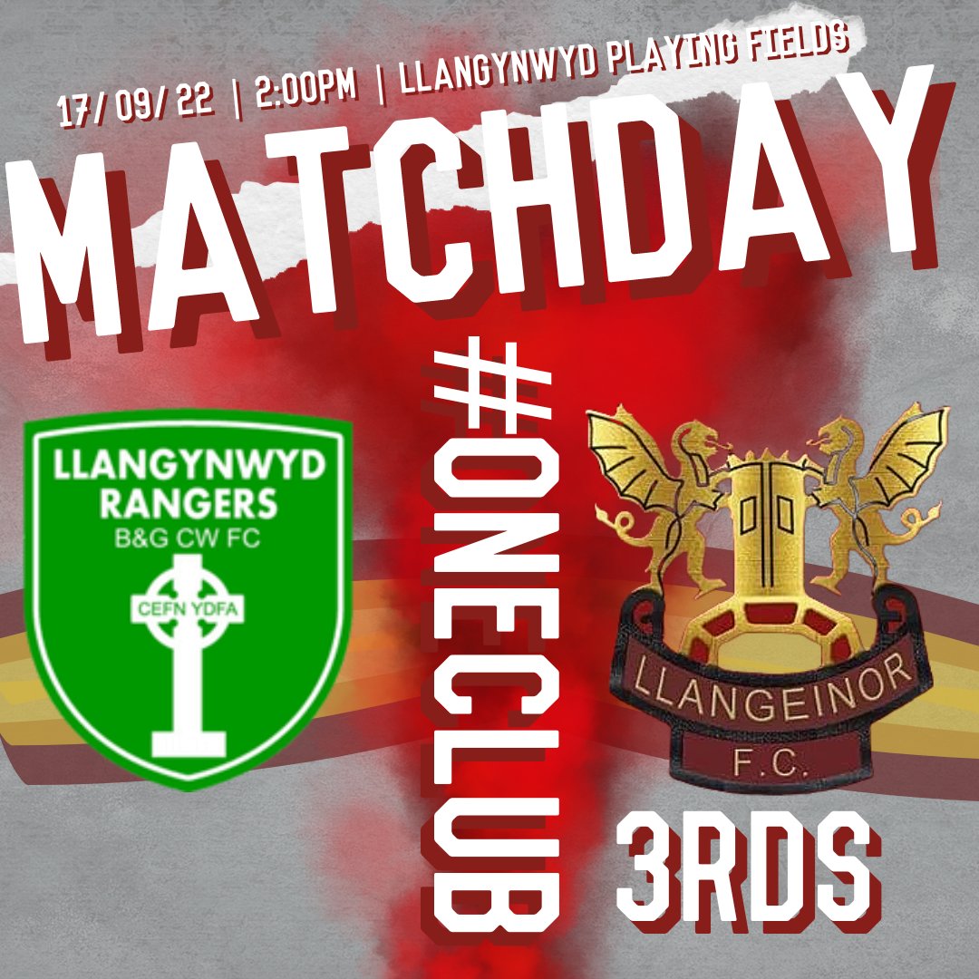 ‼️FIXTURES‼️

All three senior teams are back in action with our 1sts hosting <a href="/WaterFC/">Fairwater FC</a> and our 2nds hosting @Brackla_FC!

Meanwhile, our 3rds are on the road to face Llangynwyd Rangers! 

#OneClub