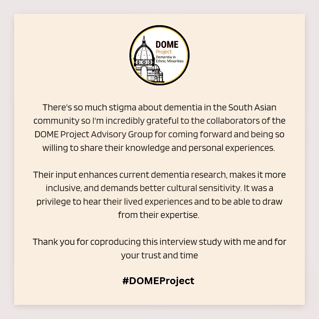 thealmostpsych's tweet photo. And that's a wrap on Stage 1 of #DOMEProjectAdvisoryGroup!

Thank you so much to the collaborators for their insight, candour &amp; for helping make a #DOMEProject interview study truly culturally accessible. 

#phdlife #phdchat #demchat #PPIE #dementia #patientandpublicinvolvement https://t.co/VBmnyC1hnl