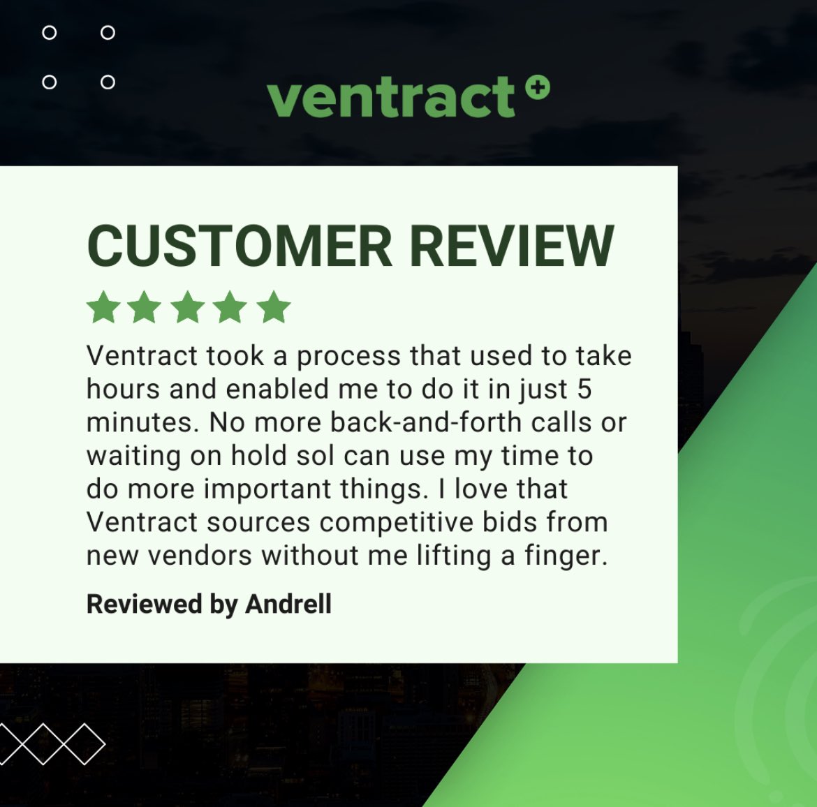 ventract's tweet image. No more back-and-forth calls! With Ventract you can expand your business by saving time! Thank you Andrell for the review!⌚️ ⭐⭐⭐⭐⭐

#procurement #proptech #customertestimonial #bidding #hud #propertymanagement #ventract #wedothework