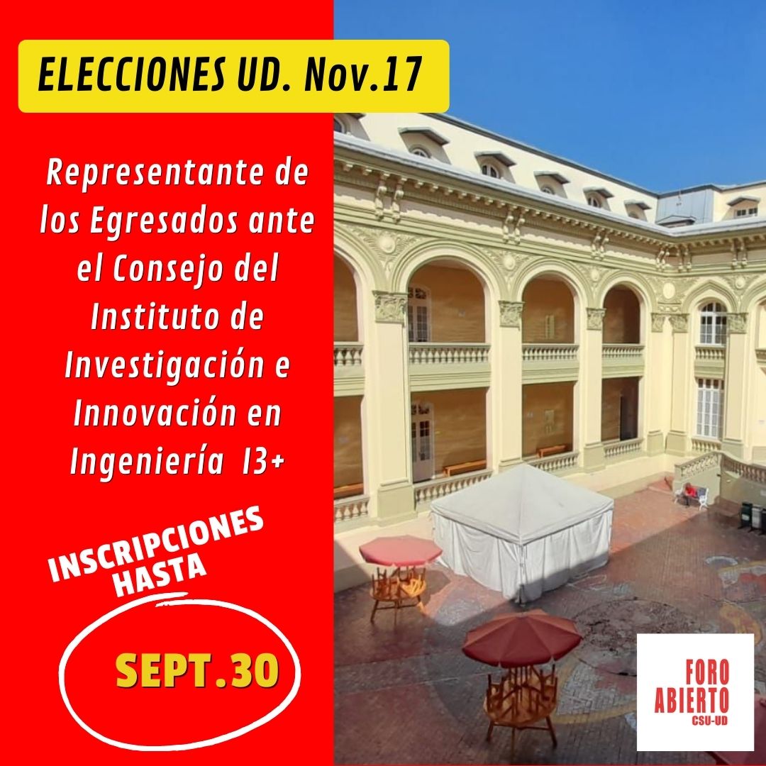 Forocsu's tweet photo. #ELECCIONESUD / Inscripciones abiertas a partir del 23 al 30 DE SEPTIEMBRE / Invitamos a los Estudiantes, Docentes, Egresados y Servidores Públicos a participar en los diferentes procesos electorales de nuestra @udistrital . Para más información consulte: https://t.co/Mtm5FWJmgU https://t.co/FH7zLHAZJT