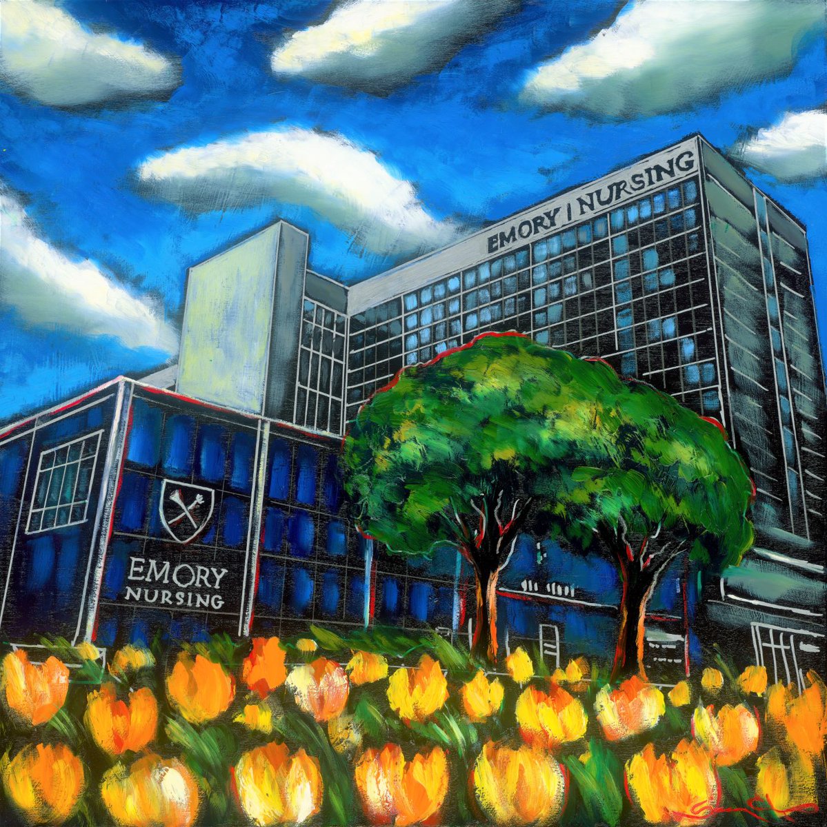 EmoryNursing's tweet photo. Sergey Cherep is the artist who created the beautiful representation of the Emory Nursing Learning Center. Thank you @CityofDecaturGA and @DecaturArts for hosting the annual #DecaturArtsFestival where we connected with him. #EmoryNursing #ENLC https://t.co/sdztfbcZlE