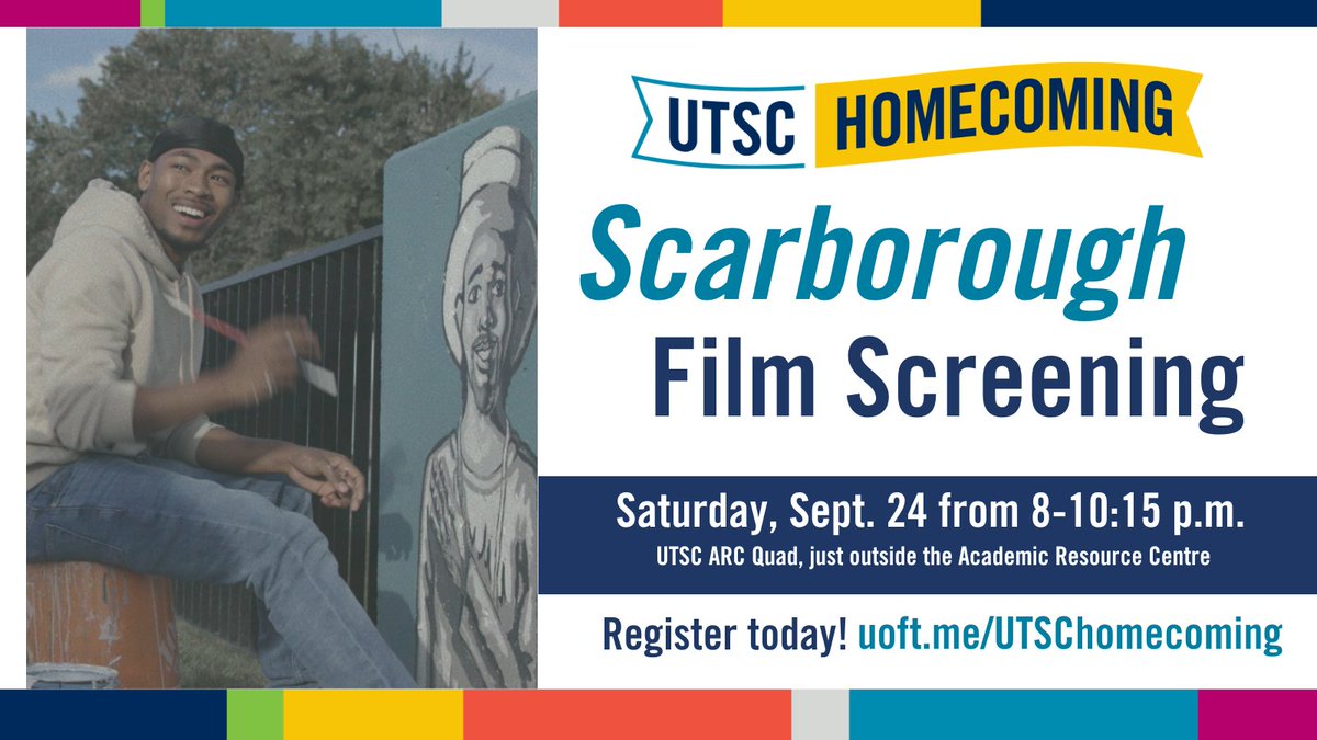 The countdown is on! 📽️Next Saturday, Sept. 24, at 8 p.m., you’re invited to a special film screening of <a href="/ScarbFilm/">Scarborough Film</a> based on the critically acclaimed novel by Catherine Hernandez (@theloudlady).

Register for this and more #UTSChomecoming events: uoft.me/UTSChomecoming #UofT