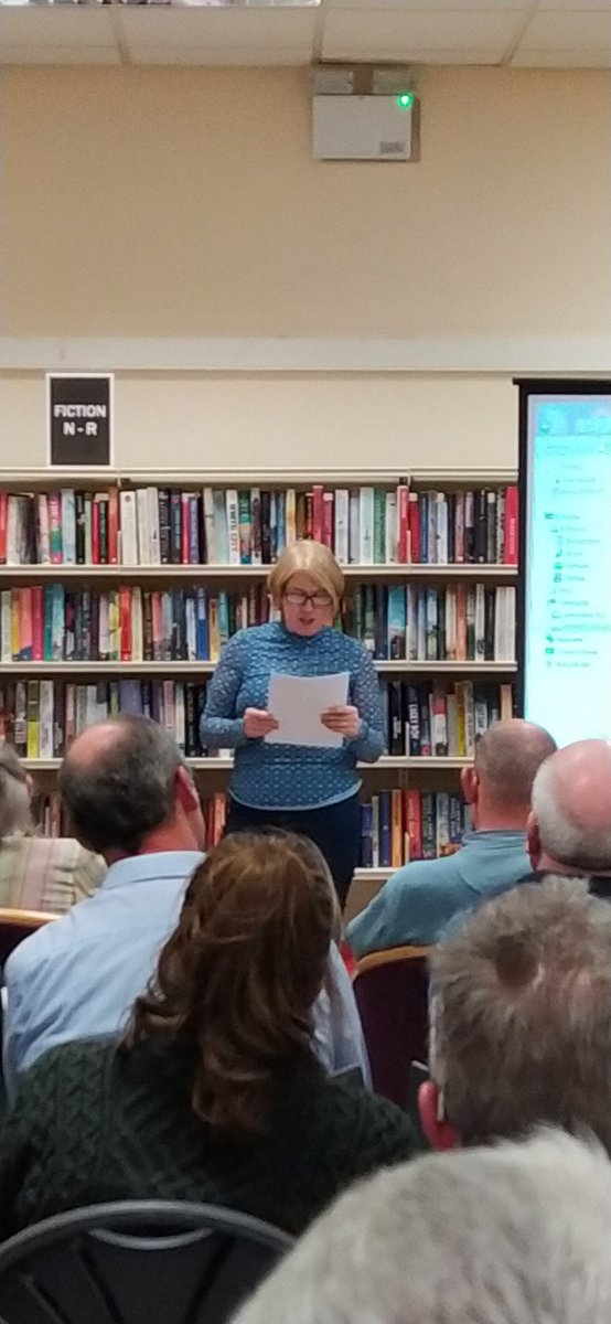 AnnMarie Kenneally, Executive Librarian here at #Midleton #Library reads her 'otterly' inspired piece situated by the River Lee in #Cork at Midleton Area Rivers Group's evening of river-themed talks tonight. <a href="/corkcolibrary/">Cork County Council Library & Arts Service</a> <a href="/Corkcoco/">Cork County Council</a> @waterwaysirelan #Otter #Cork #IrishWriting