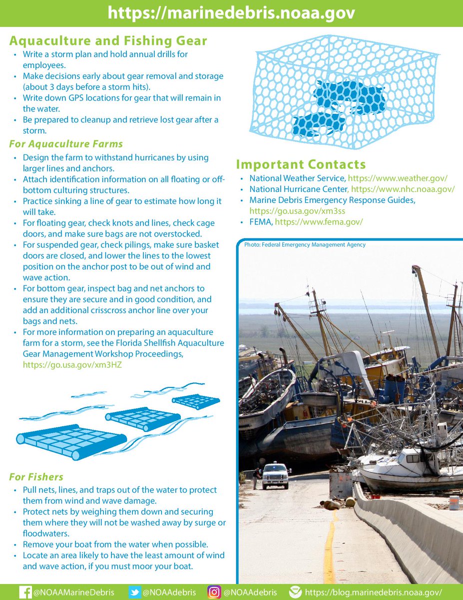 𝐑𝐄𝐀𝐃 𝐀𝐍𝐃 𝐒𝐇𝐀𝐑𝐄! IMPORTANT ADVICE FOR STORM PREPAREDNESS AND PREVENTION OF MARINE DEBRIS. NOAA Marine Debris
marinedebris.noaa.gov/sites/default/…

#stormpreparedness #Fiona #marinedebris #hurricaneseason #hurricaneseason2022