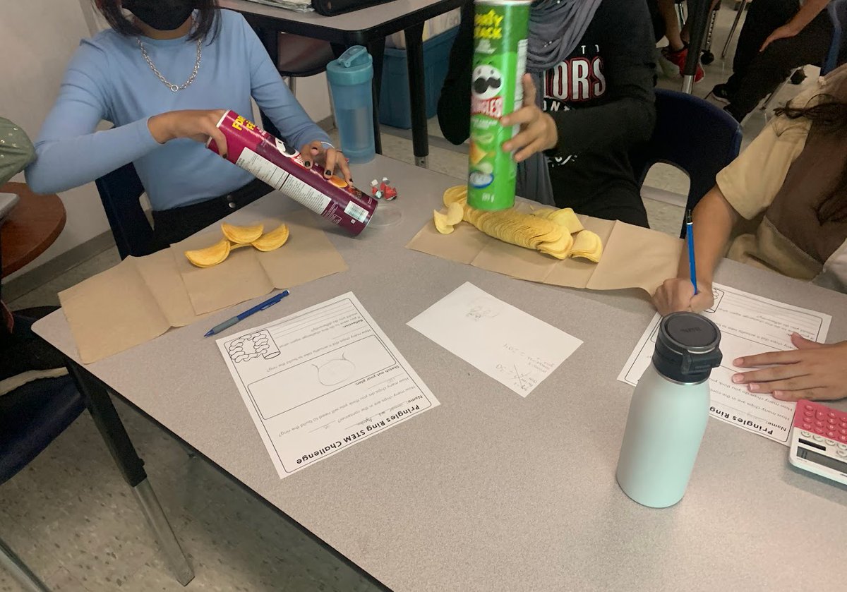 Mr_H_Teacher's tweet image. #PringleChallenge was a success with #HClass22 

Lots of laughter and half the groups were successful. Some great conversations after.