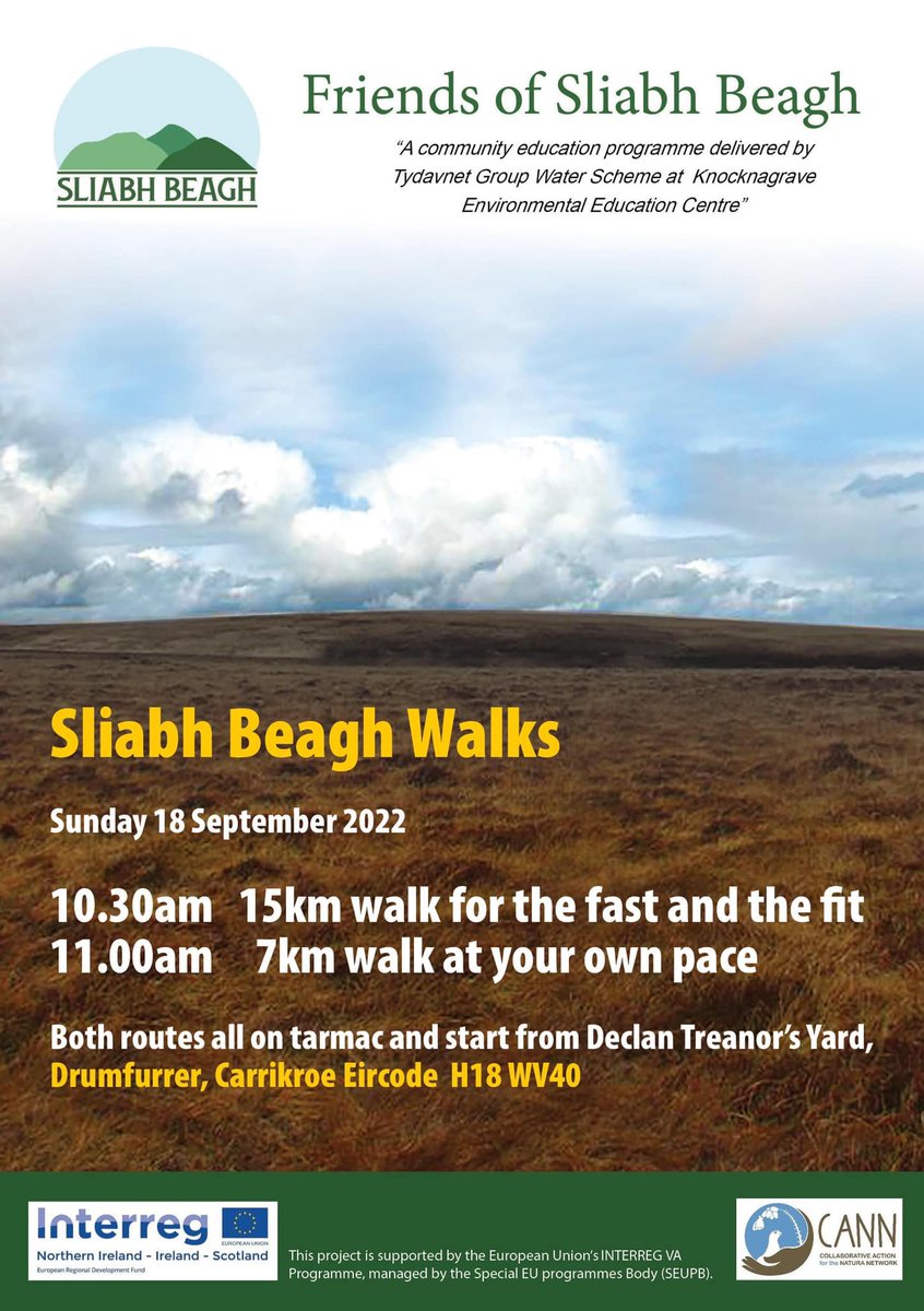 OfBeagh's tweet photo. The Fury River flows down from Sliabh Beagh blanket bog, feeds the River Blackwater, and eventually Lough Neagh. It's on the route of Sunday's walk. 4 lakes are also on the route, including Lough More the source of our neighbouring Truagh Water Scheme. #everydropcounts https://t.co/hWfdbcLAOO