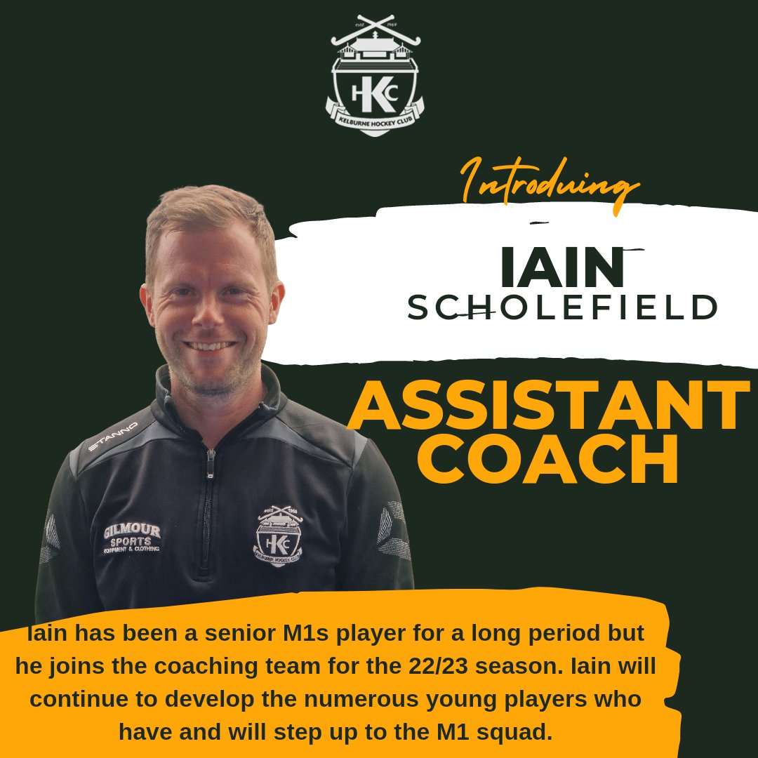 We are delighted to announce our newest addition to the mens coaching team, Iain Scholefield.

Iain will be assisting Shep with M1 coaching and development.

#Kelburne #Introducing #wegrowtalent