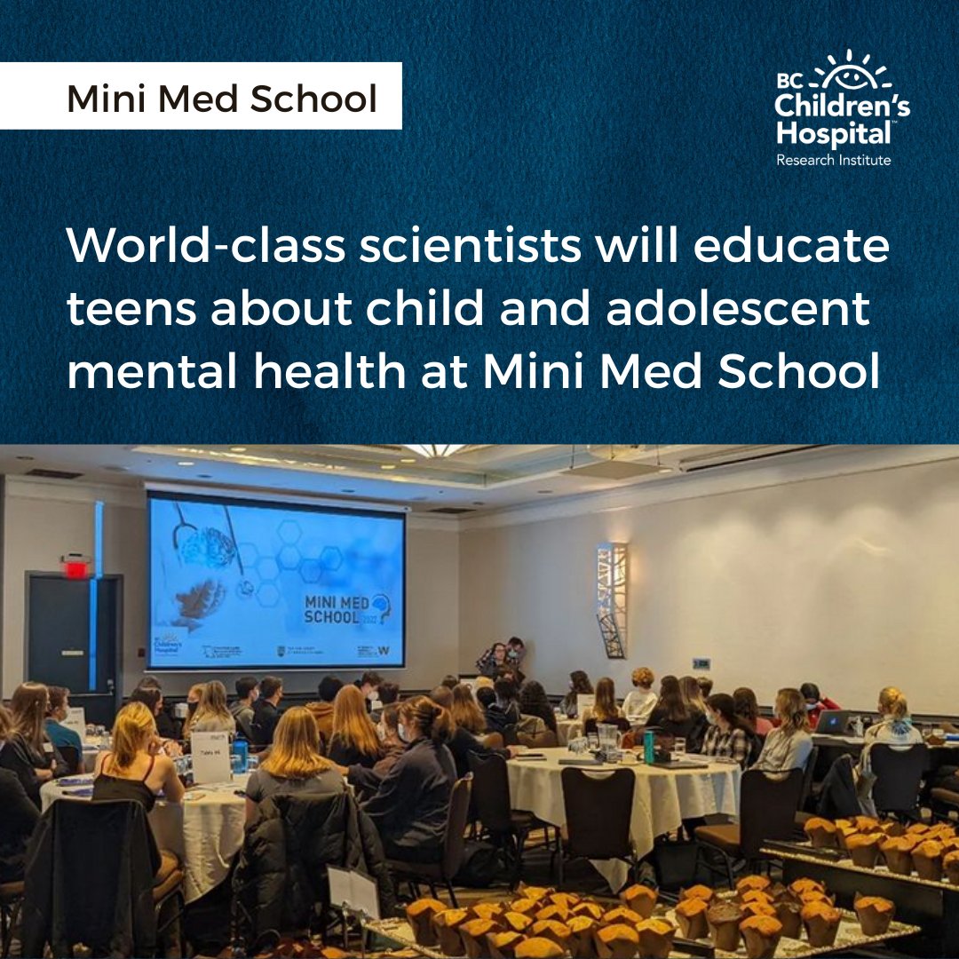 BCCHresearch's tweet image. World-class scientists will educate teens about child &amp;amp; adolescent #mentalhealth at our award-winning #MiniMedSchool. @BCChildrensHosp's Dr. Janet Mah and Dr. Bob McMahon are this year's co-deans. Program begins Oct. 19, and registration runs Sept. 19-25: bcchr.info/3RSCVy6