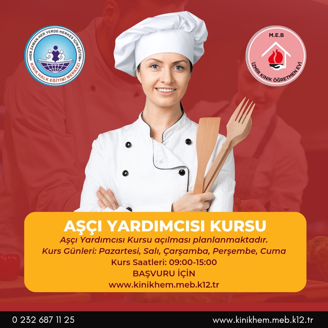 kinikhem35's tweet photo. Aşcı yardımcısı kursu kayıtlarımız başladı. https://t.co/kfua4rDwBJ