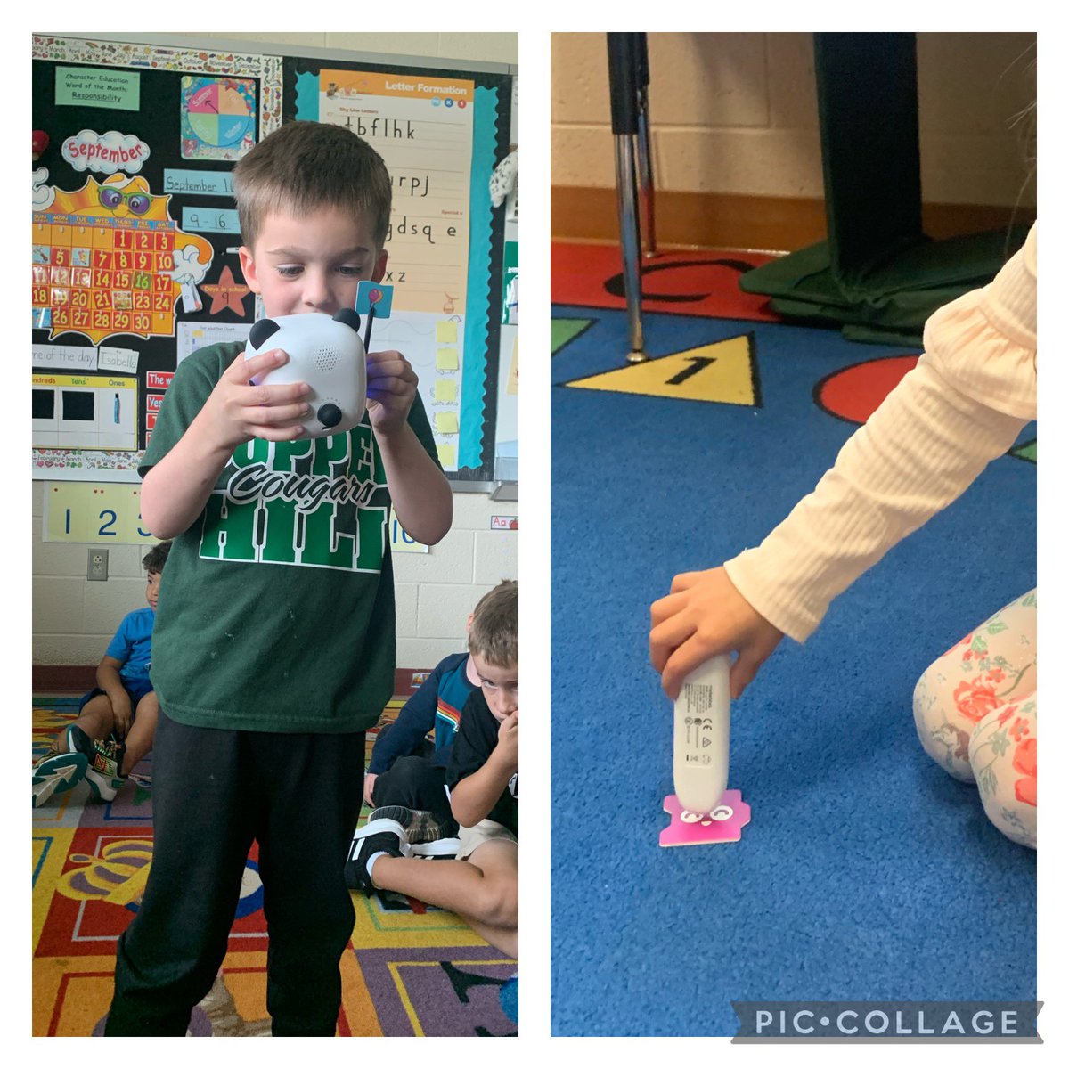 patflavin1007's tweet photo. Kindergarten students @CopperHillES using the remote to control mTiny’s expressions & emotions. #learningtoshare @FlemRarSchools https://t.co/kShi5RHmW0