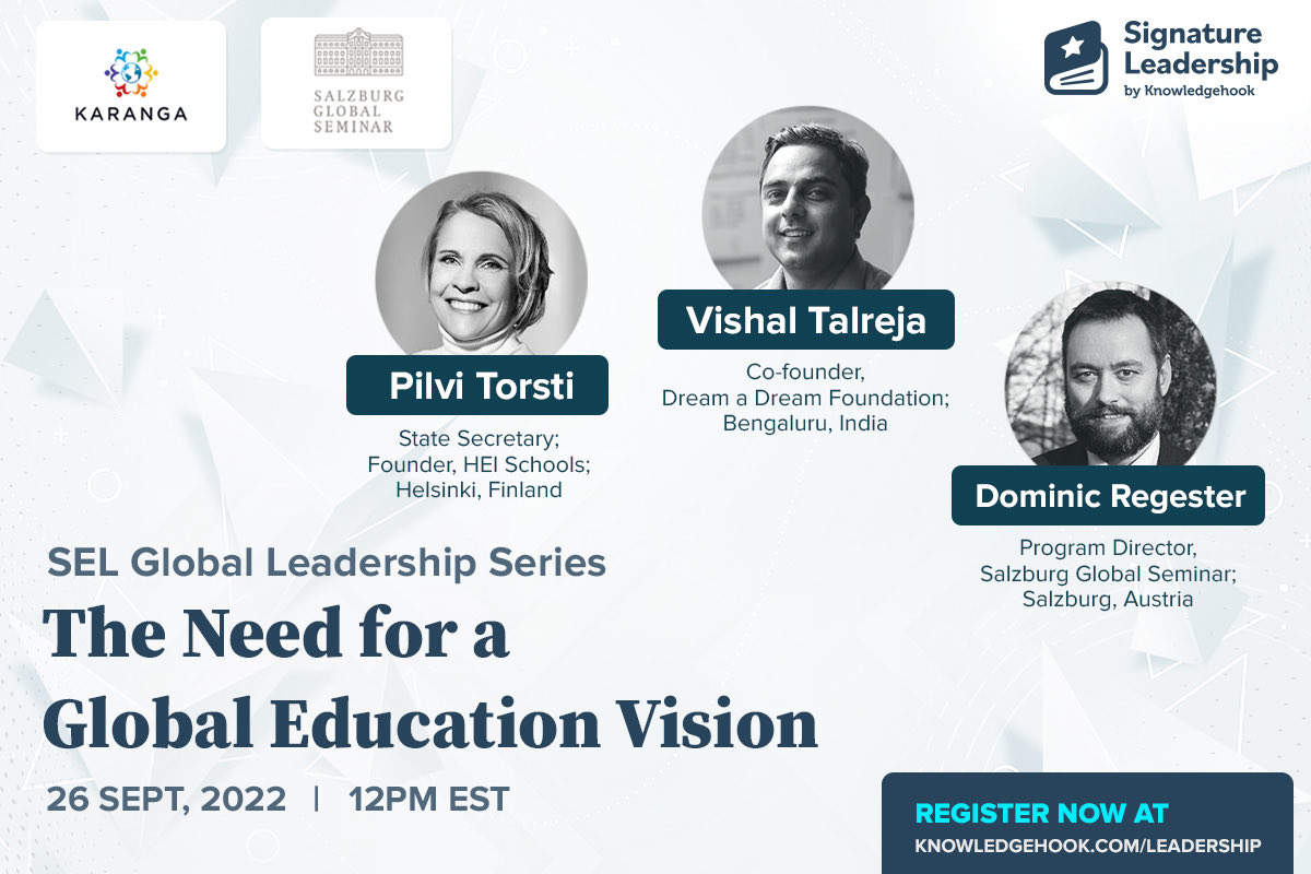 Jennifer Adams (@jenadamsed) on Twitter photo An amazing opportunity to engage in a discussion on a global vision for education. Join @vishaltalreja <a href="/pilvitorsti/">Dr. Pilvi Torsti</a> and <a href="/dominicregester/">Dominic Regester</a> for a free, one hour event. <a href="/KarangaGlobal/">Karanga</a> <a href="/knowledgehook/">Knowledgehook</a> <a href="/SalzburgGlobal/">Salzburg Global</a> <a href="/KH_Leadership/">Signature Leadership by Knowledgehook</a> Register at: khlink.net/Sept26RT An amazing opportunity to engage in a discussion on a global vision for education. Join @vishaltalreja <a href="/pilvitorsti/">Dr. Pilvi Torsti</a> and <a href="/dominicregester/">Dominic Regester</a> for a free, one hour event. <a href="/KarangaGlobal/">Karanga</a> <a href="/knowledgehook/">Knowledgehook</a> <a href="/SalzburgGlobal/">Salzburg Global</a> <a href="/KH_Leadership/">Signature Leadership by Knowledgehook</a> Register at: khlink.net/Sept26RT