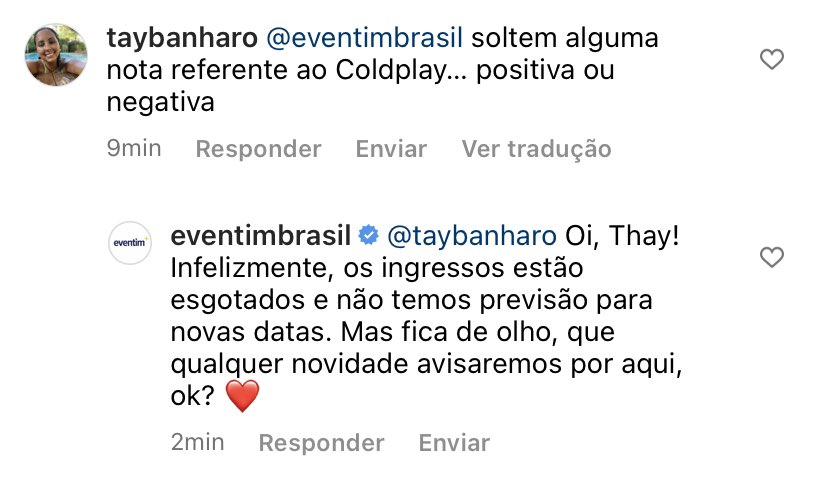 Galera, babou.. A notícia triste veio 💔
#eventim #Coldplay #coldplaynewextradateinrio