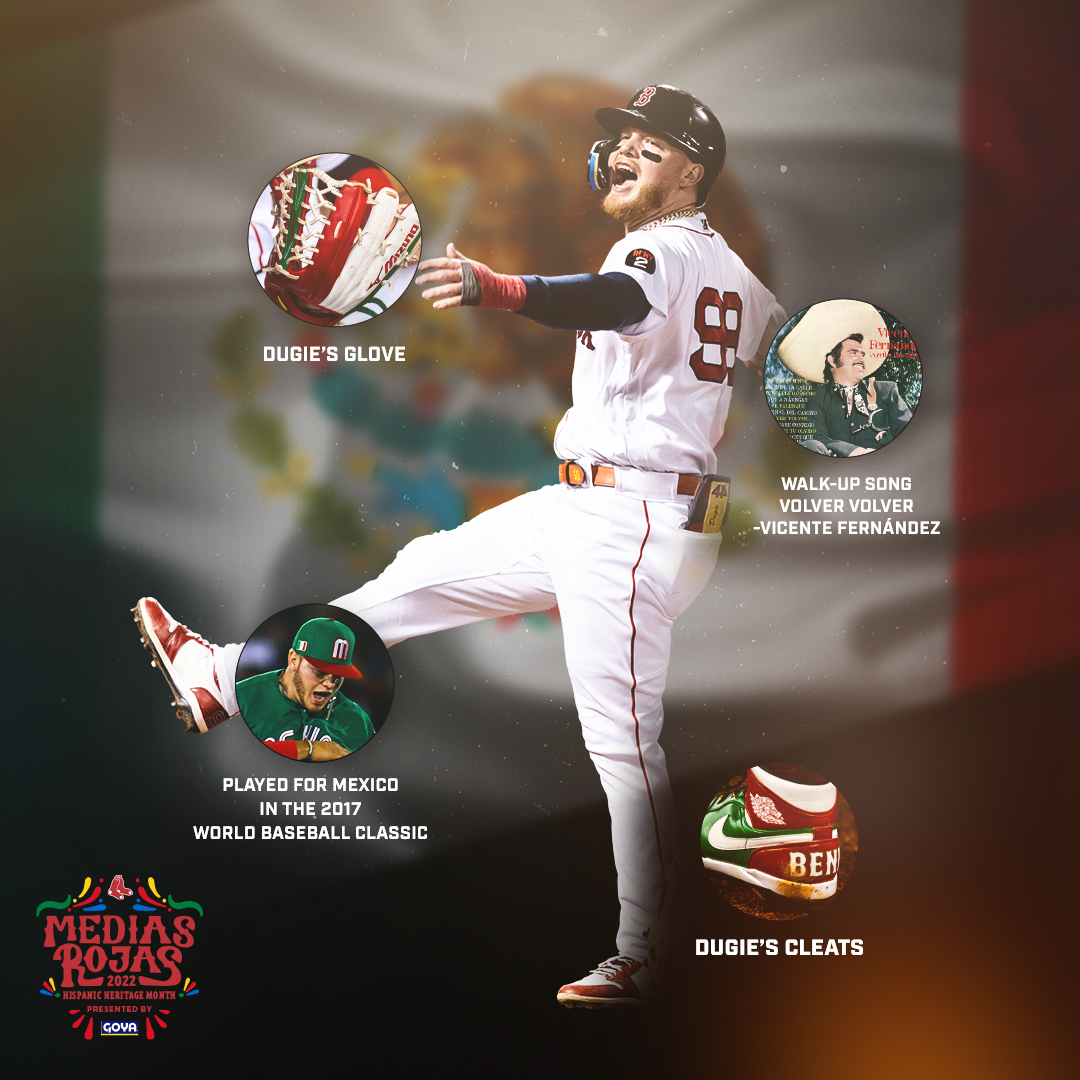 Red Sox on X: On the field, Dugie's always reppin' his Mexican