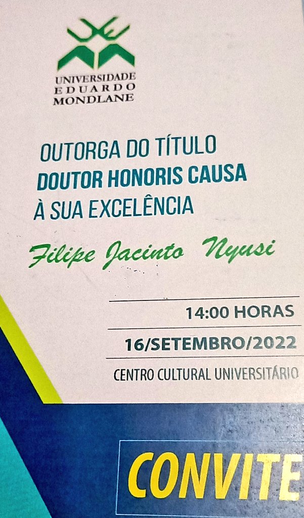 dachongo's tweet image. Tive a honra de presenciar a otorga de Honoris em Conservação de Biodiversidade e Mudanças Climáticas ao Presidente FJN pela UEM juntamente com o Primeiro Reitor da UniZambeze Prof. Catedrático Bhangy Cassy