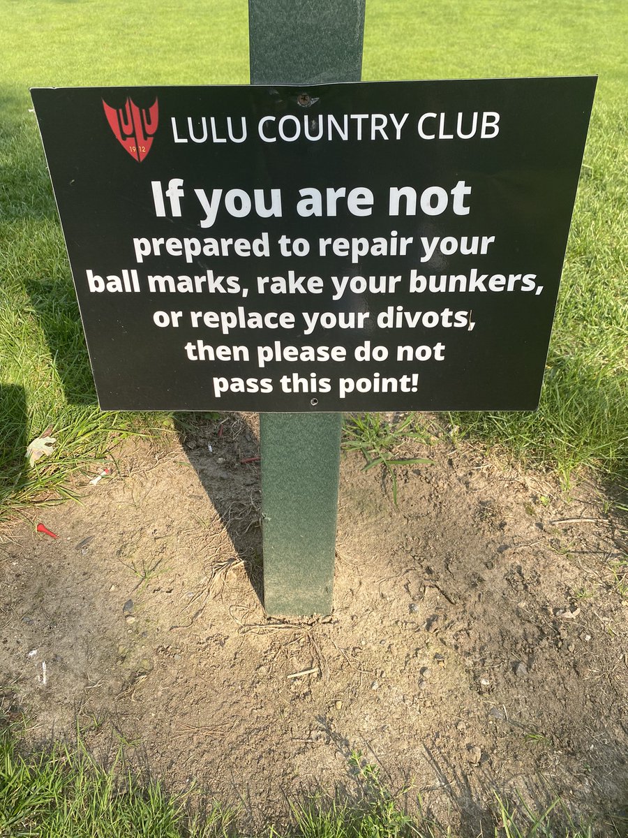 Best sign in golf #golfis <a href="/LuLuCountryClub/">LuLu Country Club</a> <a href="/luluccagronomy/">Luluccagronomy</a>