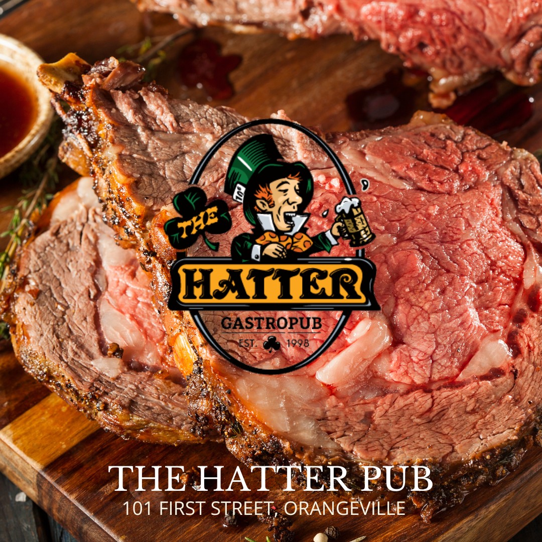 Hatterpub's tweet photo. #PrimeRibWeekends - Stop by tonight and enjoy our mouth-watering prime rib dinner, and a few pints. ๐บ๐บ
#PrimeRib #TheHatterPub #GastroPub #Orangeville #GoodFood #CraftBeer #YourLocalPub #ShopLocally #EatLocal https://t.co/GVsVRss8WM