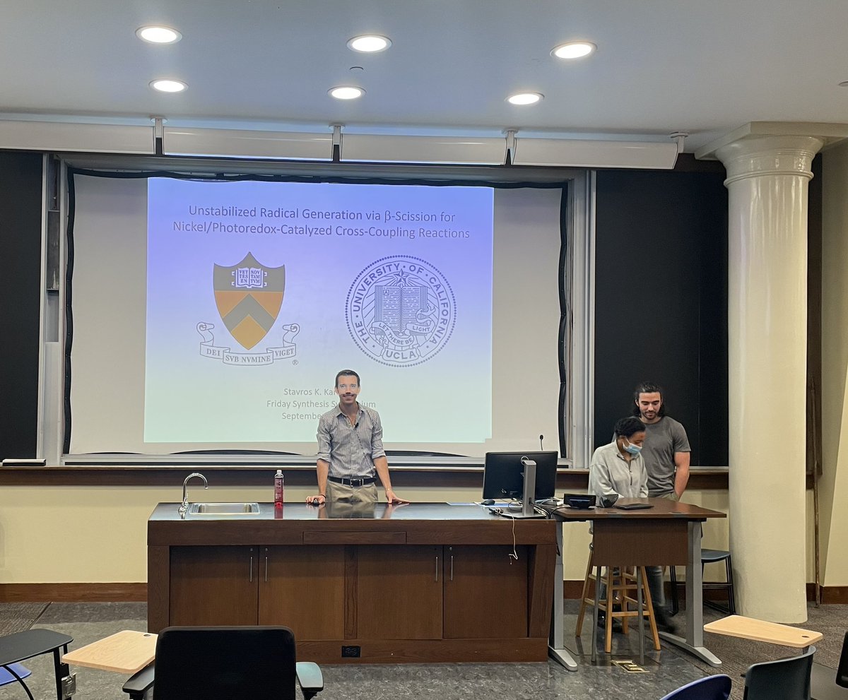 Today’s Friday Synthesis <a href="/ChemColumbia/">Columbia Chemistry</a> is by our newest postdoc, Stavros Kariofilis <a href="/stavkariofillis/">Stavros Kariofillis</a> talking about his work in the Doyle group! #findthedailyicewater