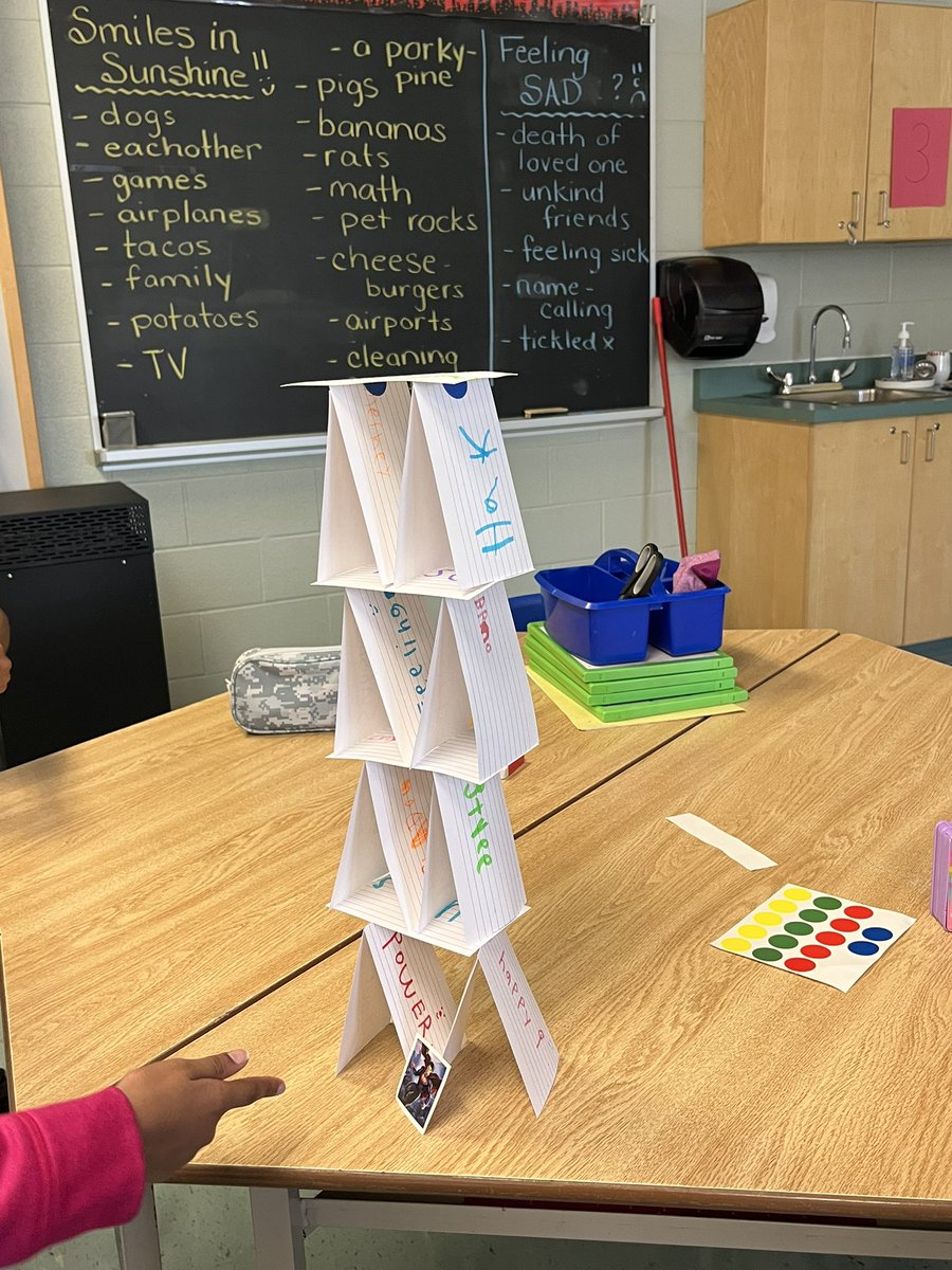 Tower STEM challenge with a literacy connection. 30 stickers, 30 index cards, a great read aloud, and our favourite words. 🥰#wordcollector @peterhreynolds #teamwork #collectwords #buildtogether @TVDSBSafeSchool <a href="/TVDSBcares/">TVDSB Mental Health</a> <a href="/TVDSB_STEM/">TVDSB STEM</a> <a href="/annemartin831/">Anne Martin</a> <a href="/DorianaRosati/">Doriana Rosati</a> <a href="/kefwilkinson/">Karen Wilkinson</a>