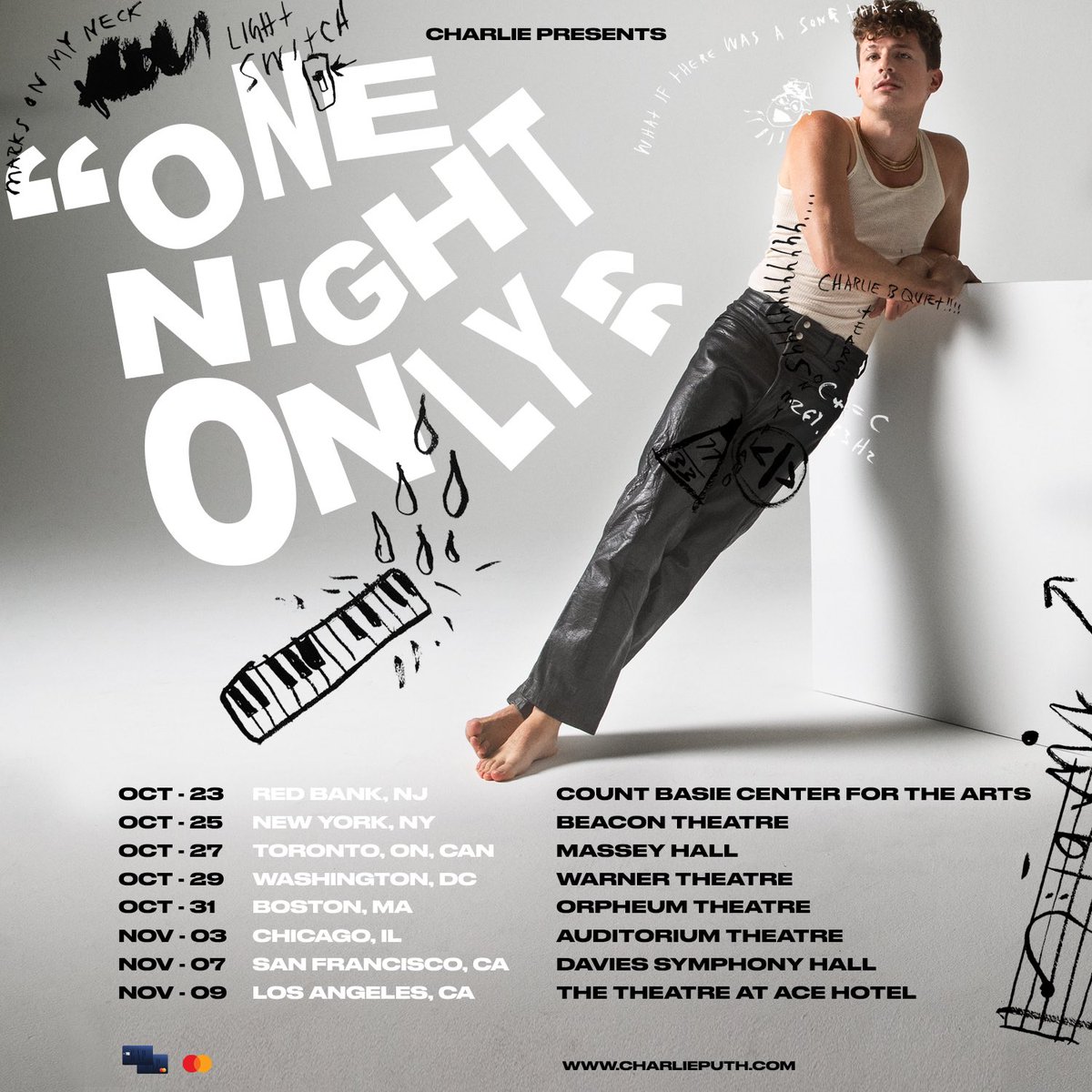 charlieputh's tweet photo. #OneNightOnlyTour

Pre-save my album #CHARLIE for a code to access presale tickets, starting Tuesday 9/20! Public on-sale begins Friday 9/23 - go to https://t.co/2McM83uQDt for tickets https://t.co/W9gwHpPzr1