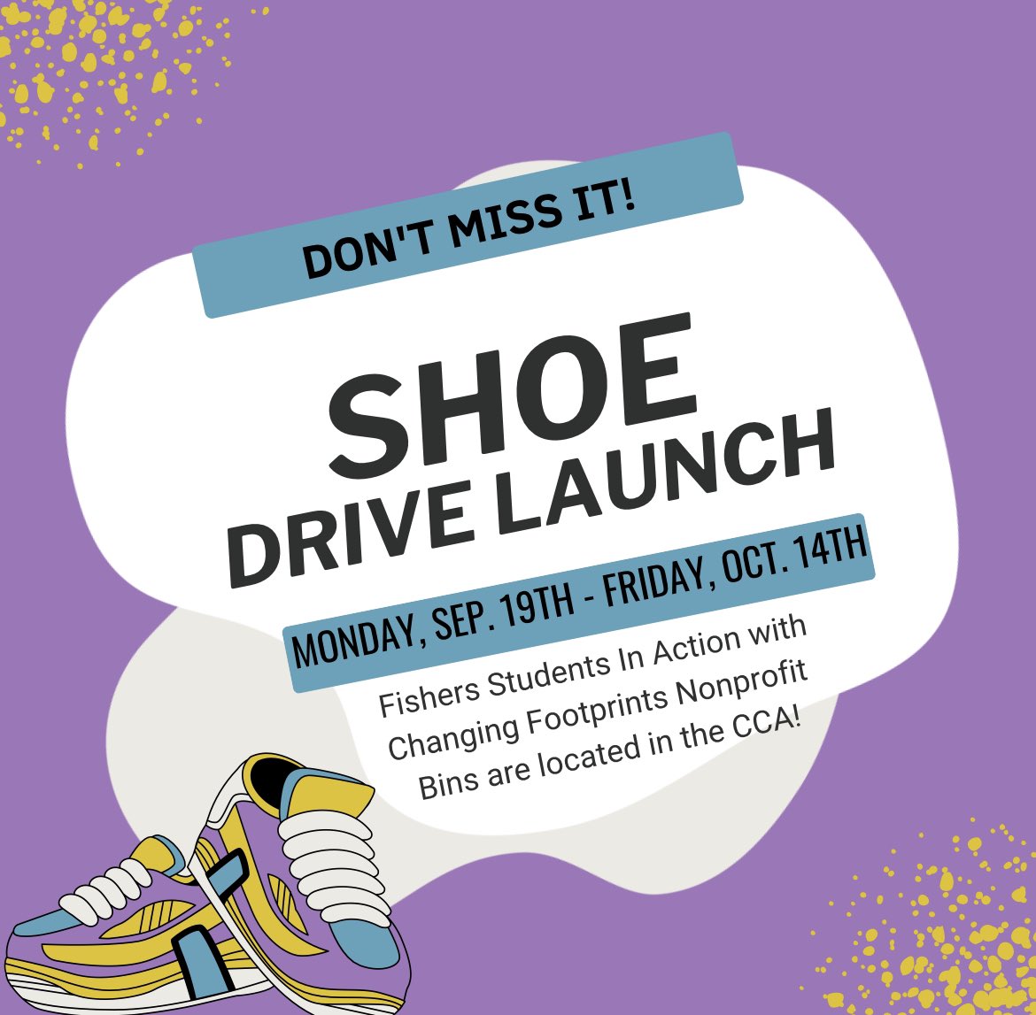 FishersSIA's tweet photo. SUPER EXCITING ANNOUNCEMENT!!
We are officially launching our first service project of the year on Monday! 
@UrbanJason @Goodwin_FHS @fhs_studentgov @fhstigertimes @isomsideas @fishersNHS https://t.co/skJULvs0a6