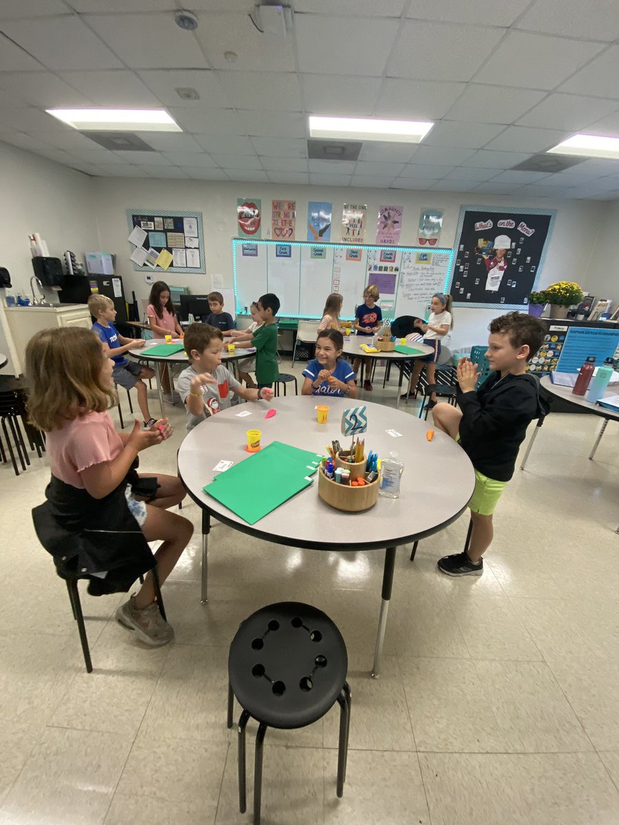 thomp6j's tweet photo. Celebrating National Play-Doh day! With a little history lesson then a few minutes of creativity #NDCClassroom https://t.co/L50JXDyhnC