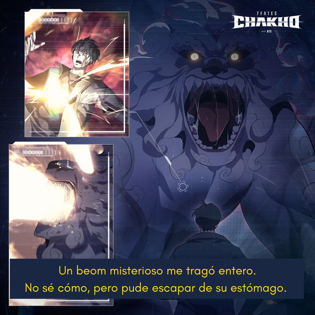 7fatesES's tweet photo. [NOTICIA] Un estudiante universitario común 👉 ¡un cazador de beoms poderoso!

"No sé cómo lo hice... Pero ahora, ¡tengo que concentrarme en salvar a las personas!

Lee la historia de #Cein en el ep. 14 de #7Fates_CHAKHO 🐯

👉https://t.co/yc7rrRUfiX

#7FATESenEspañol #BTS https://t.co/RMgd0fItDw