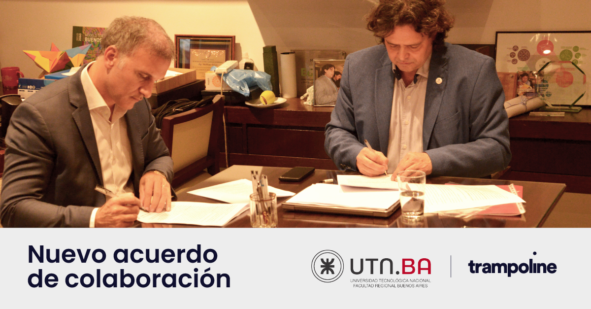 Trampoline Network firmó un acuerdo de colaboración con la UTNBA <a href="/frbautn/">UTN Buenos Aires</a>.

Mirá la nota completa: bit.ly/Acuerdo-UTNBA
