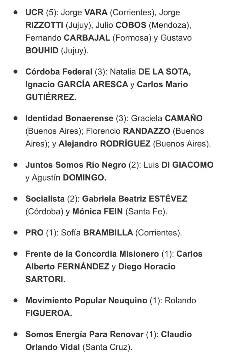 GastonStati's tweet photo. @_Reina_Sofia @FerIglesias @JMilei Varios diputados de Juntos por el cambio votaron a favor de la ley ( 5 radicales y una del pro ) 4 radicales se abstuvieron (estos tampoco dieron quórum ?)y 8 diputados de juntos por el cambio estuvieron ausentes. al final parece que no estaba tan desinformado. Son todos iguales https://t.co/IgQDZYnYDd