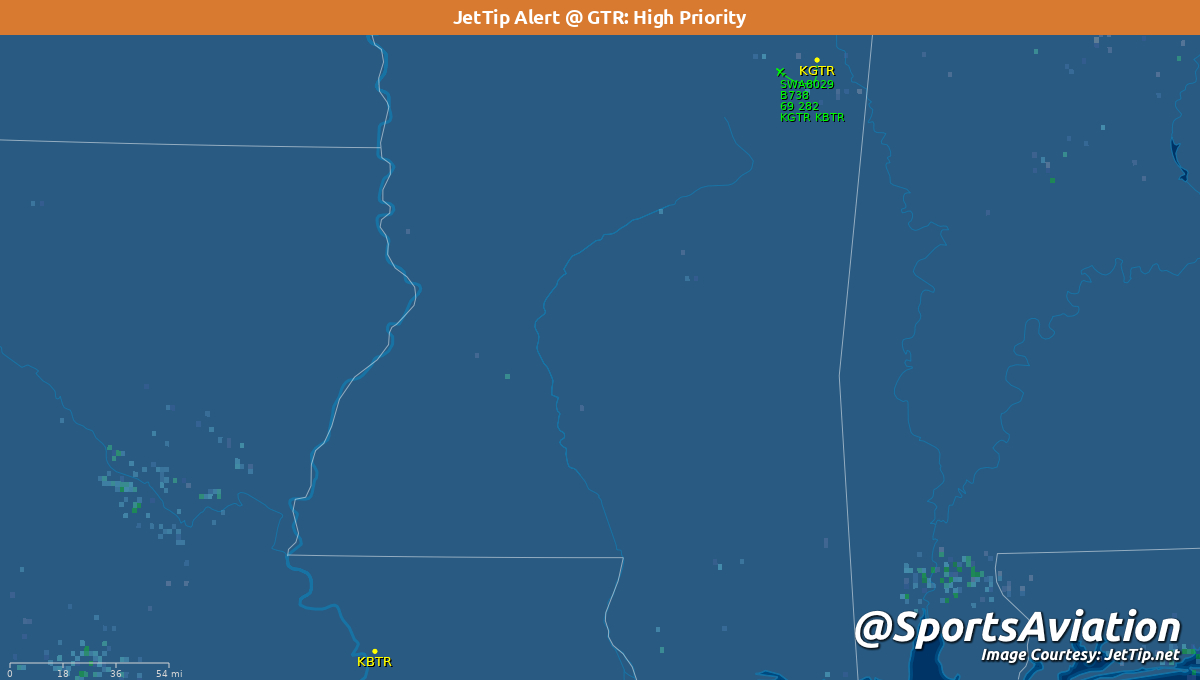 SportsAviation's tweet image. 🏈 Mississippi State (@HailStateFB) #HailState
🆚 LSU Tigers #GeauxTigers #MSSTvsLSU
✈️ N8604K | SWA8029 | B738
🛫 GTR - 3:24 pm CT
🛬 BTR - 4:14 pm CT
📡 Tracking: jettip.net/airport/kbtr/8…