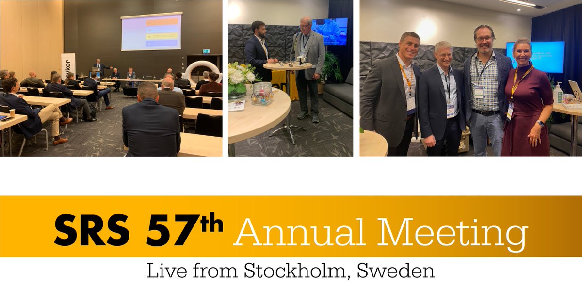 We enjoyed meeting all of you in Stockholm at the SRS 57th Annual Meeting! We’re passionate about collaborating with you for the advancement of spine surgery and better healthcare.
 #SRS2022 #StrykerSpine #SpineSurgery